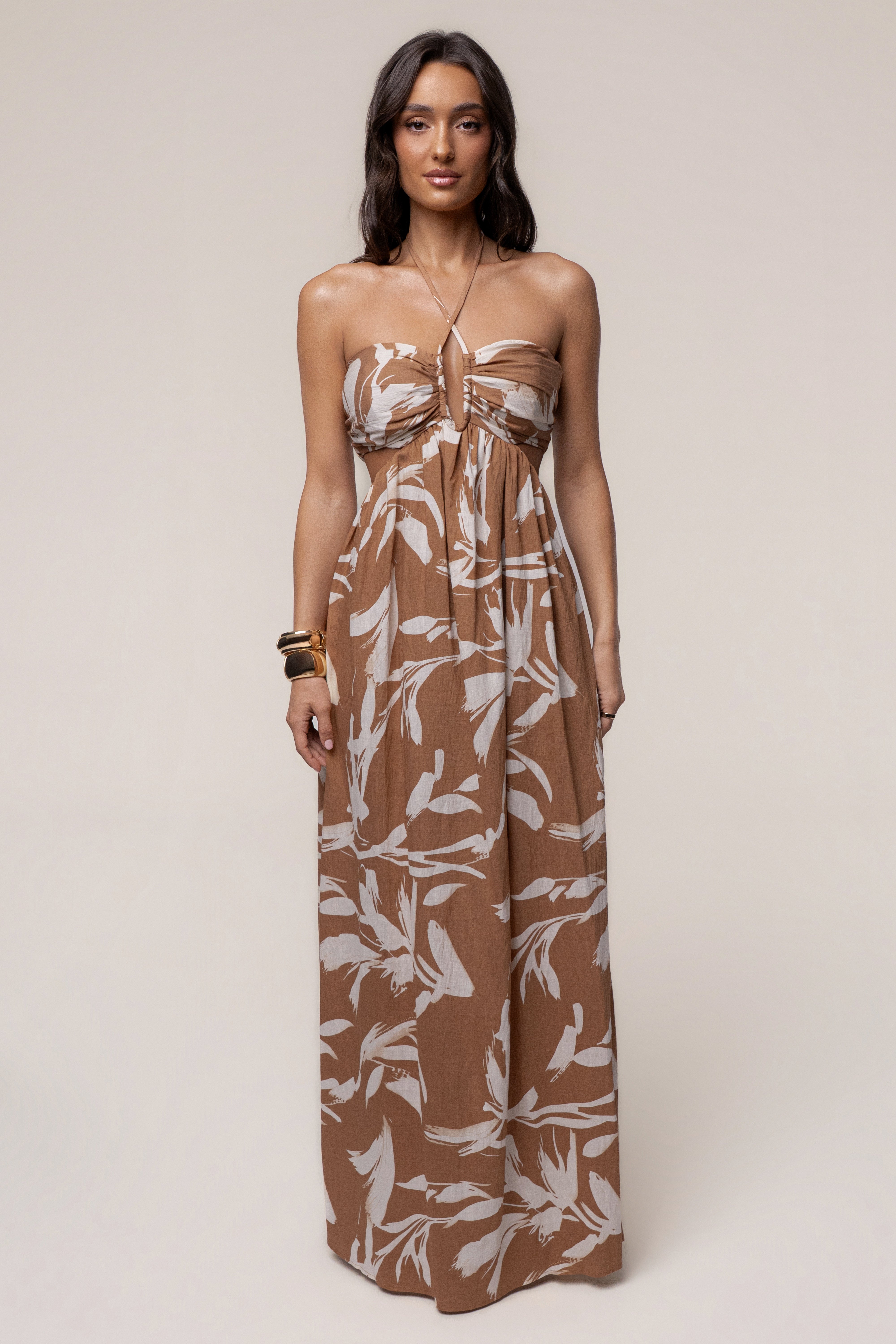 Khaki Paradise Found Maxi Dress