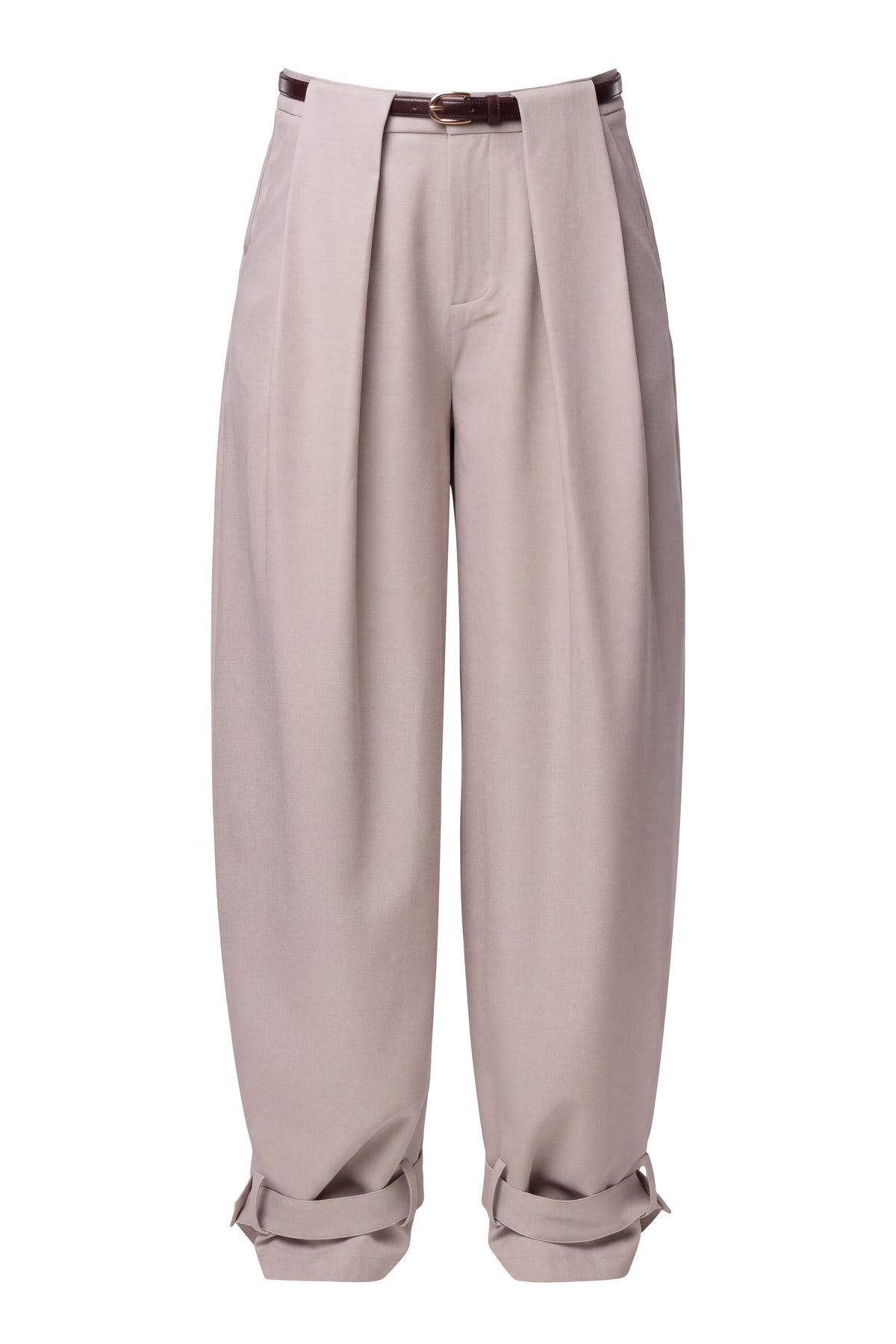 Beige Capri Coast Barrel Pants