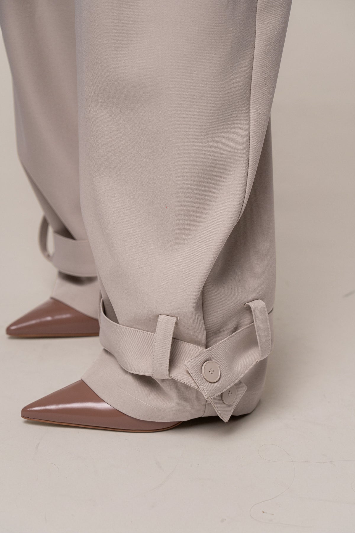 Beige Capri Coast Barrel Pants