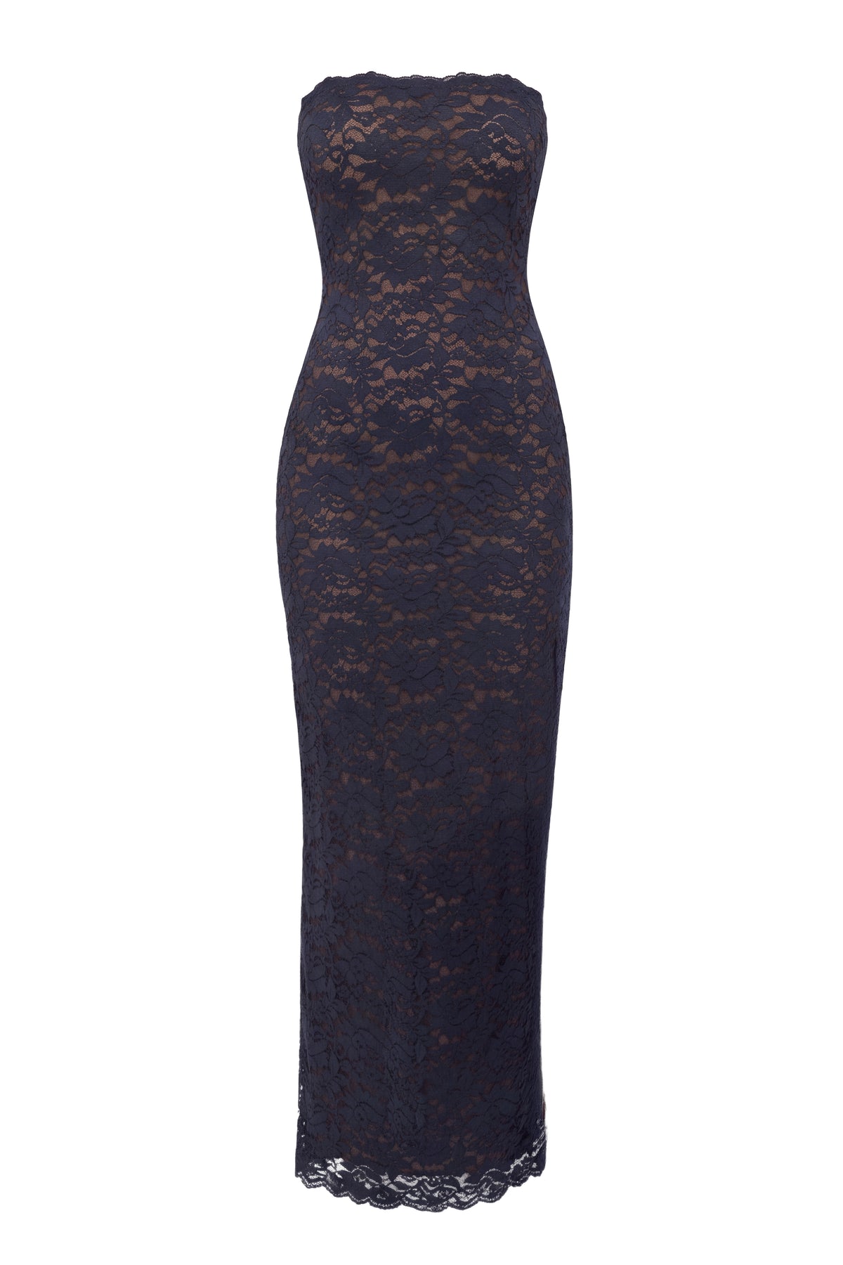 Navy Midnight Promise Lace Maxi Dress