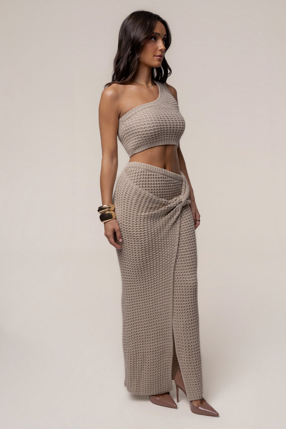 Stone Capri Moon Knit Skirt Set