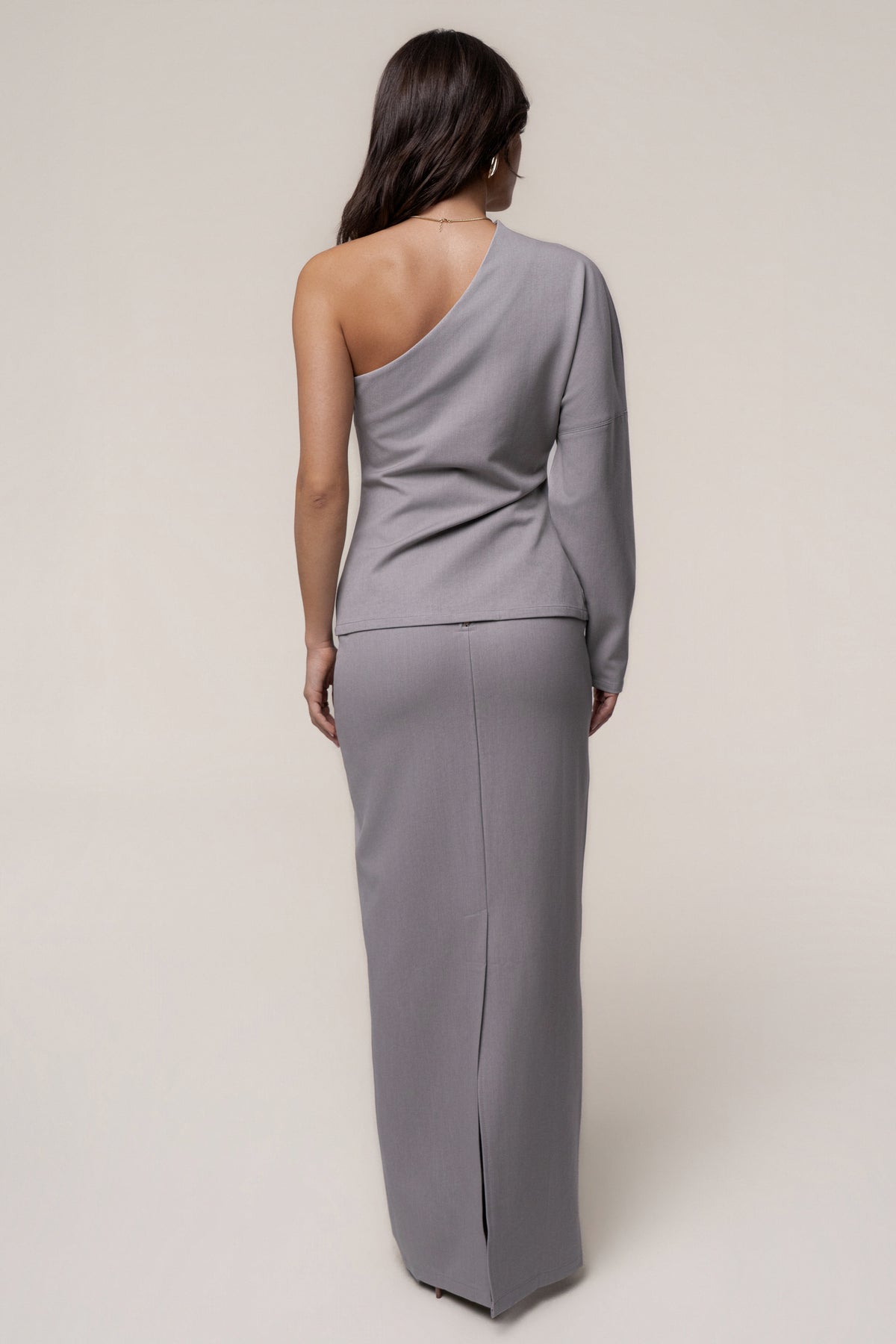Grey Demi One Shoulder Top