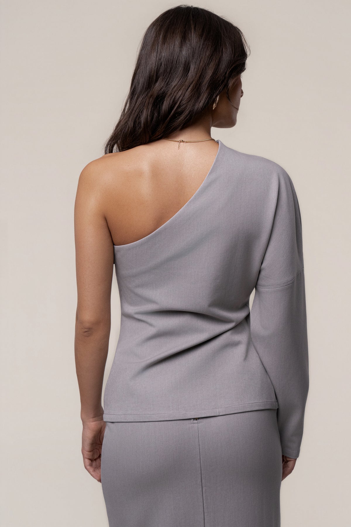Grey Demi One Shoulder Top