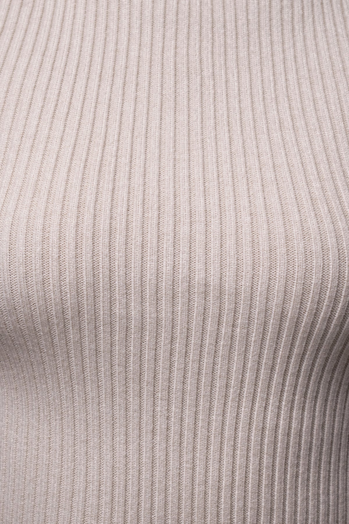 Cream Anytime Ribbed Turtleneck