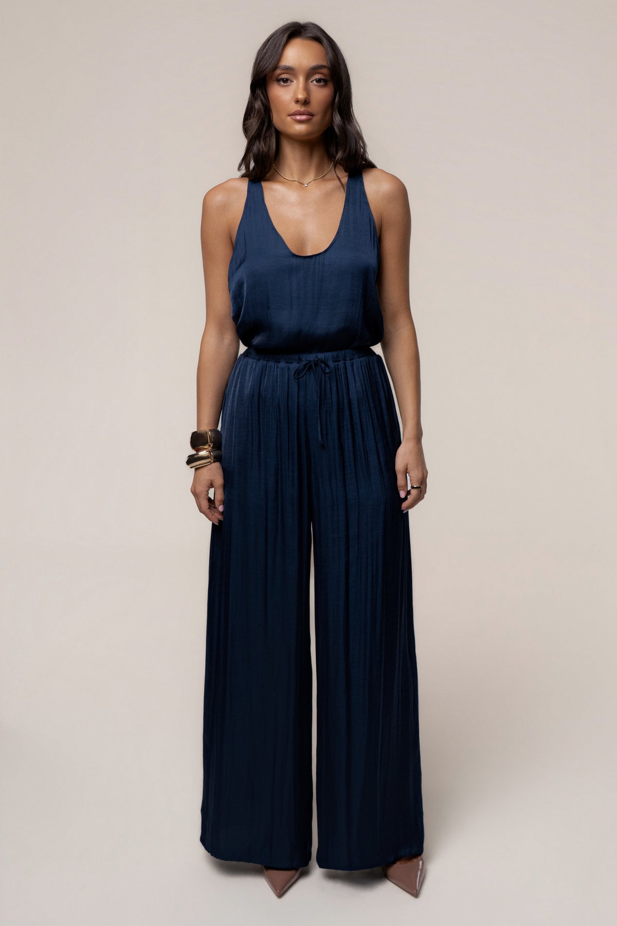 Blue Open Coast Wide Leg Pants
