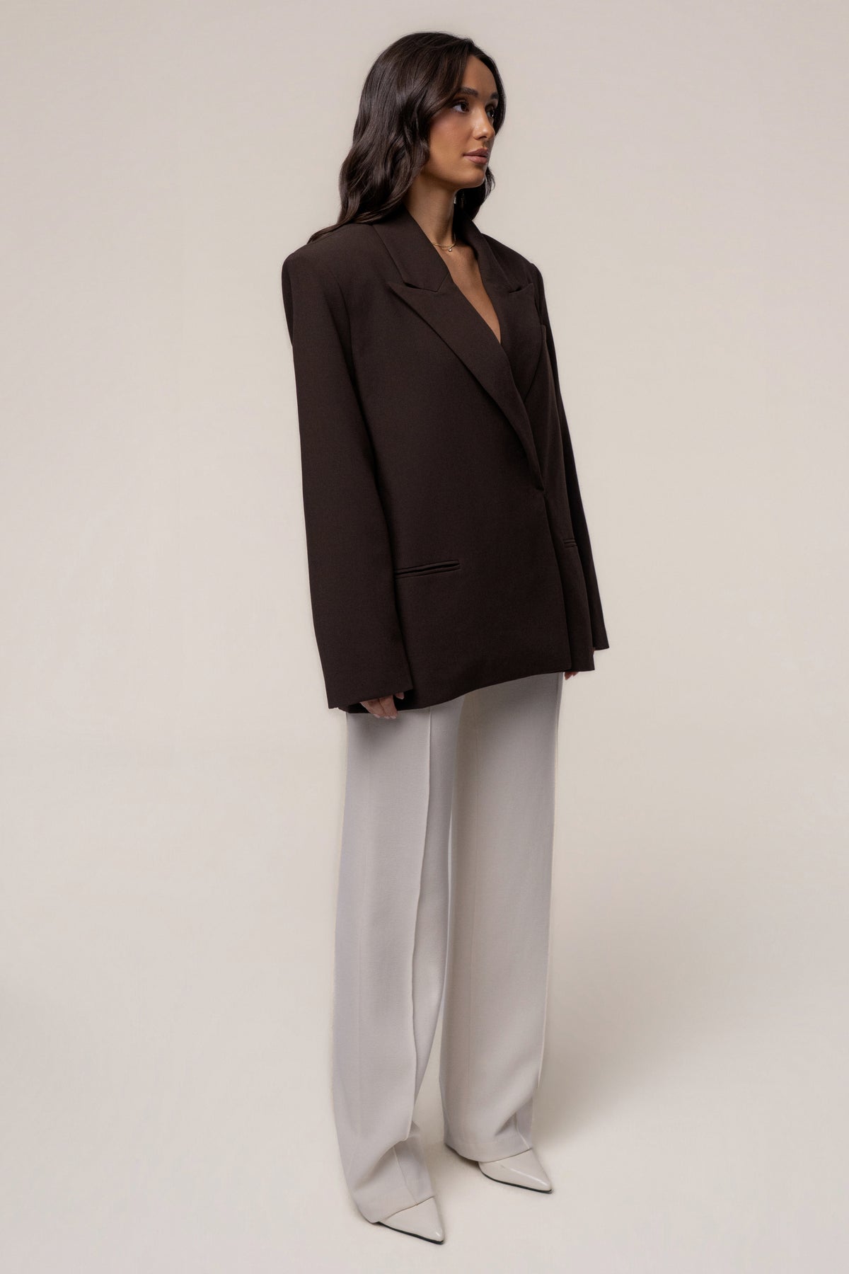 Chocolate Core Standard Double Breasted Blazer