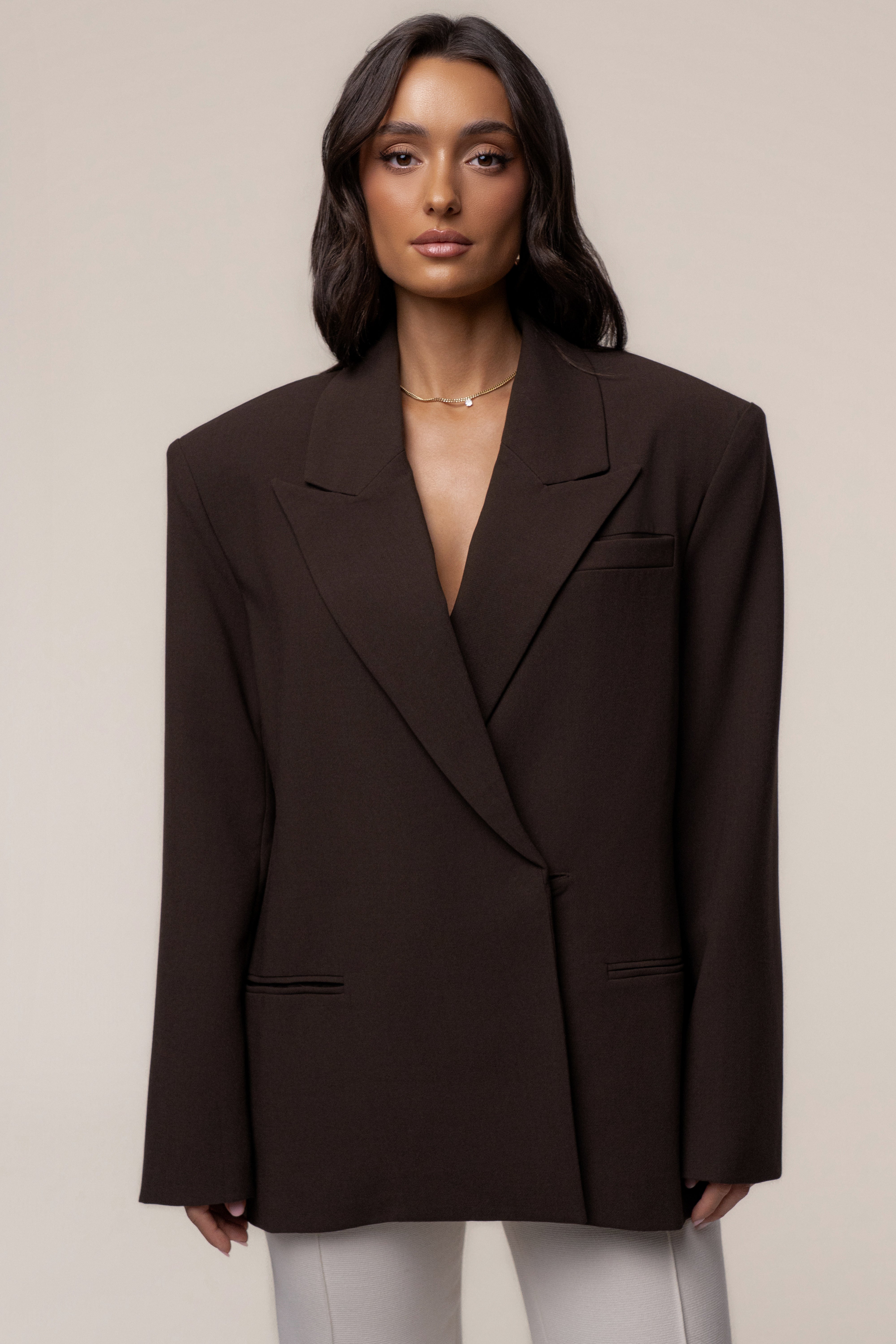 Chocolate Core Standard Double Breasted Blazer
