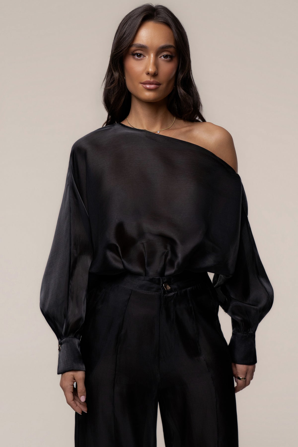Black Resort Glow Organza Bodysuit