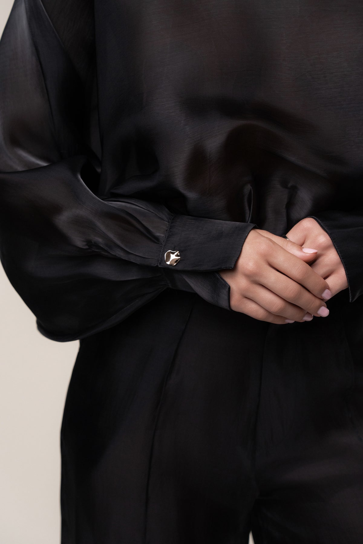 Black Resort Glow Organza Bodysuit