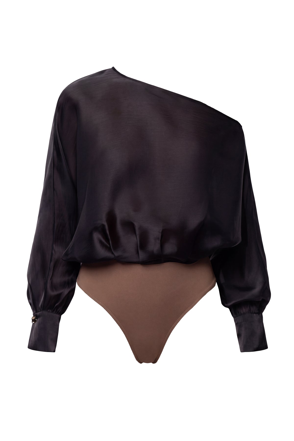 Black Resort Glow Organza Bodysuit