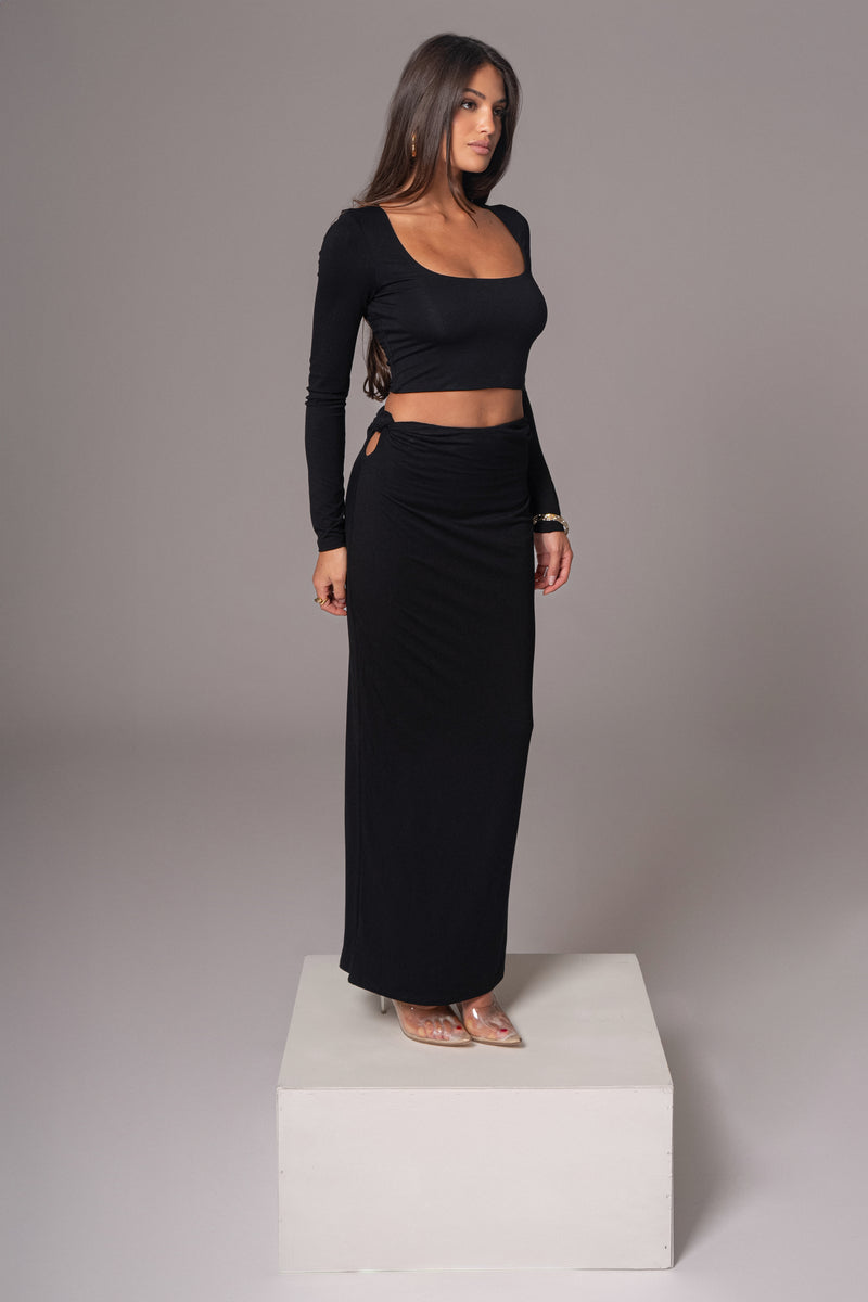 Black Geneva Skirt Set