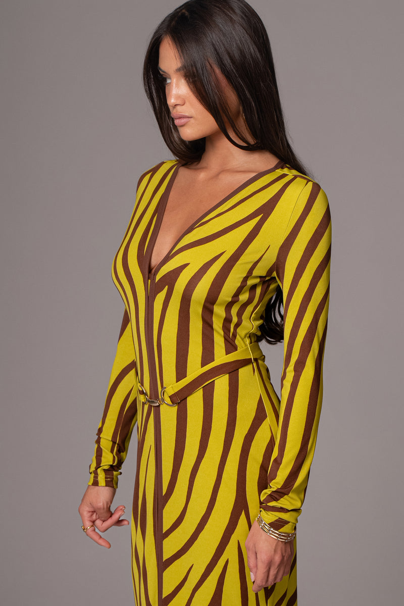 Robe Maxi Juki Imprimée Citron