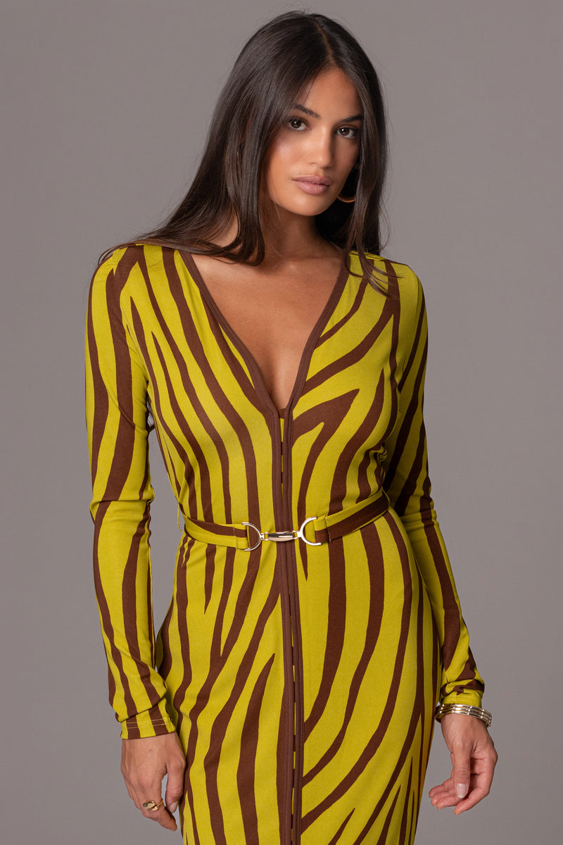 Robe Maxi Juki Imprimée Citron