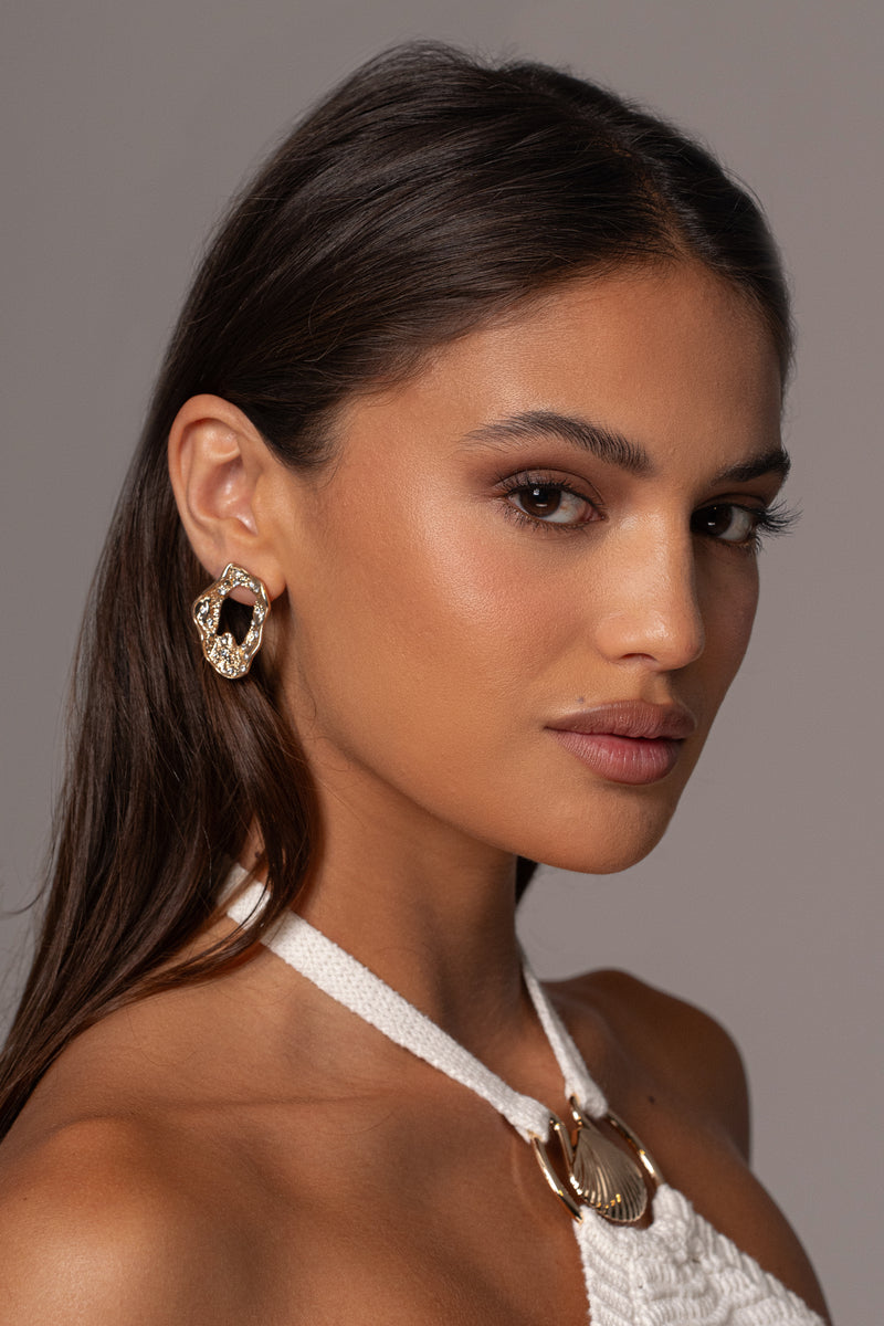 Gold Rava Earrings