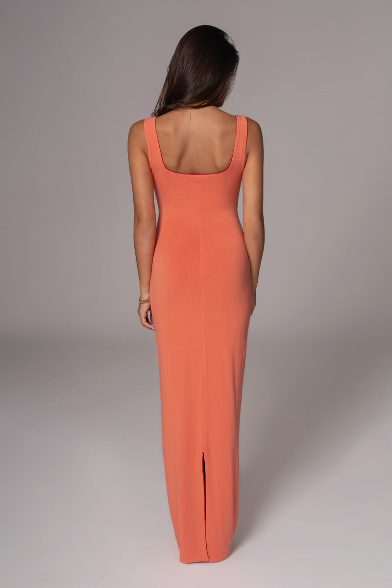 Robe maxi réversible Keidi rouge/orange