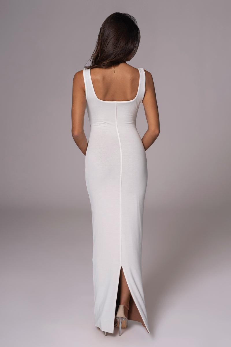 Ivory/Pecan Keidi Reversible Maxi Dress