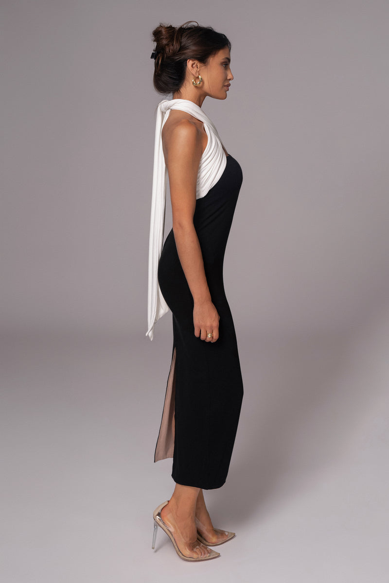 Black/Beige Dominic Reversible Maxi Dress