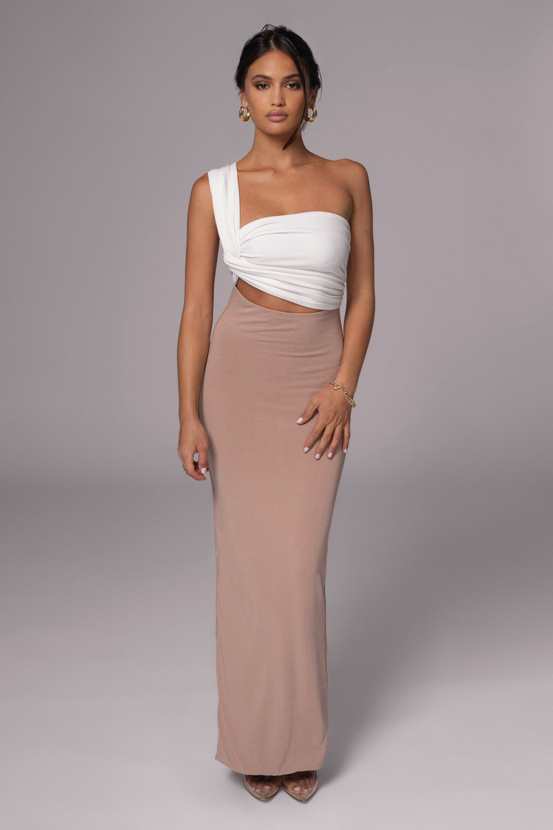 Black/Beige Dominic Reversible Maxi Dress