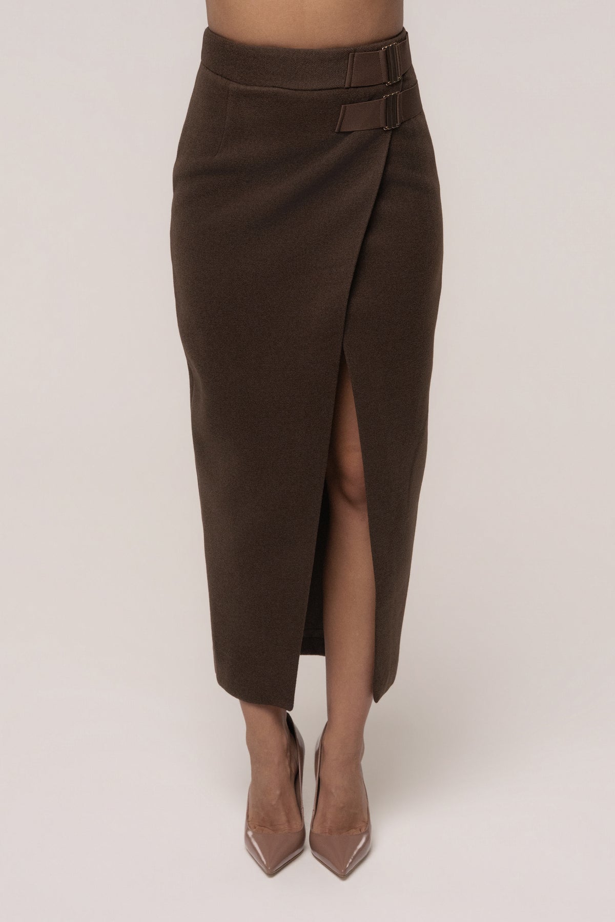Chocolate Gisele Slit Skirt