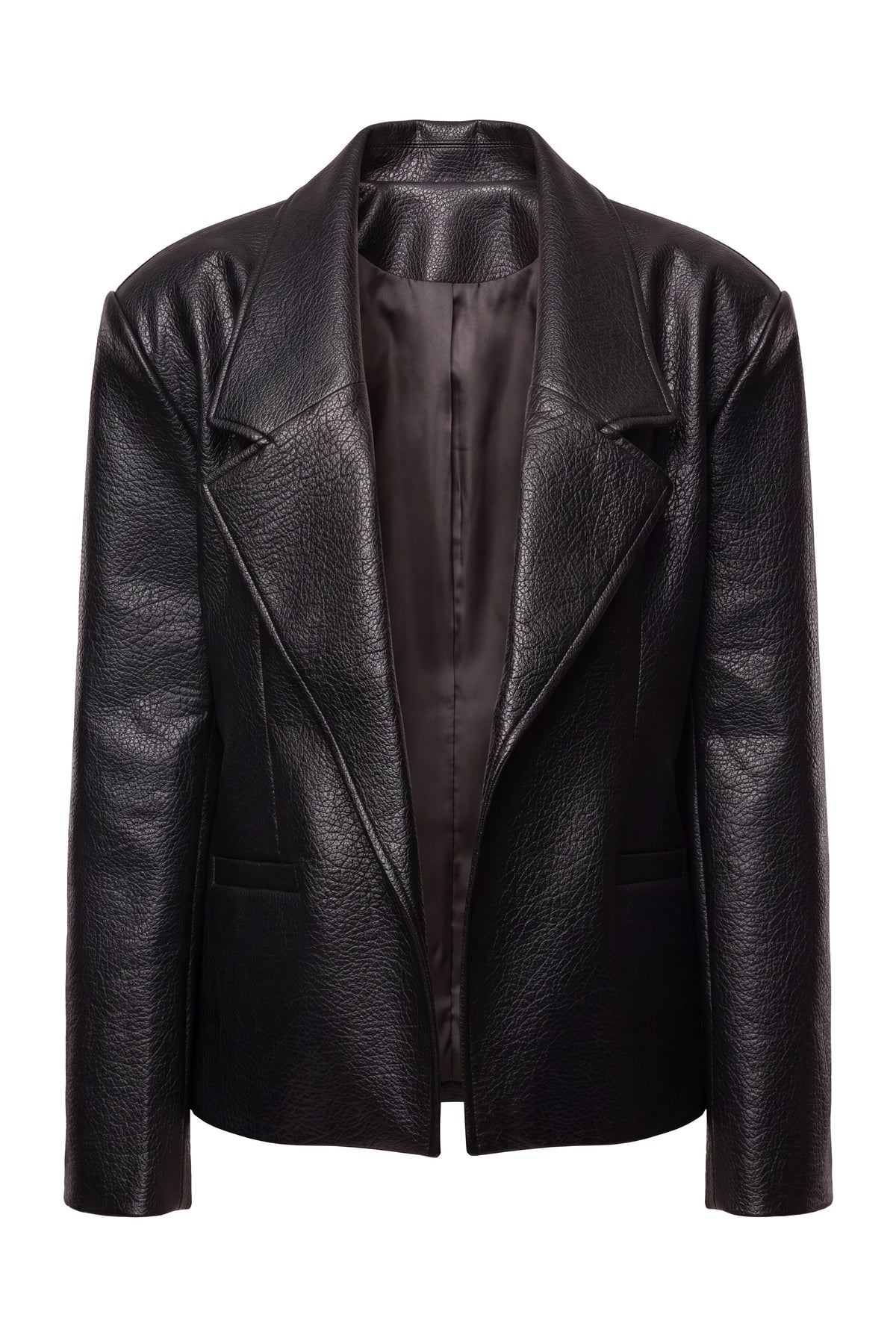 Black Olivia PU Leather Jacket