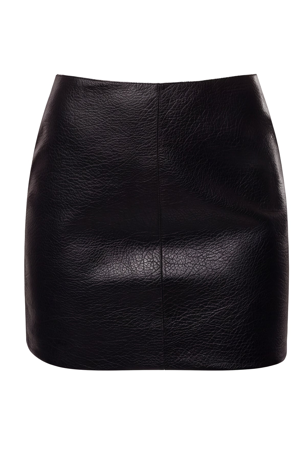 Black Olivia PU Leather Skirt