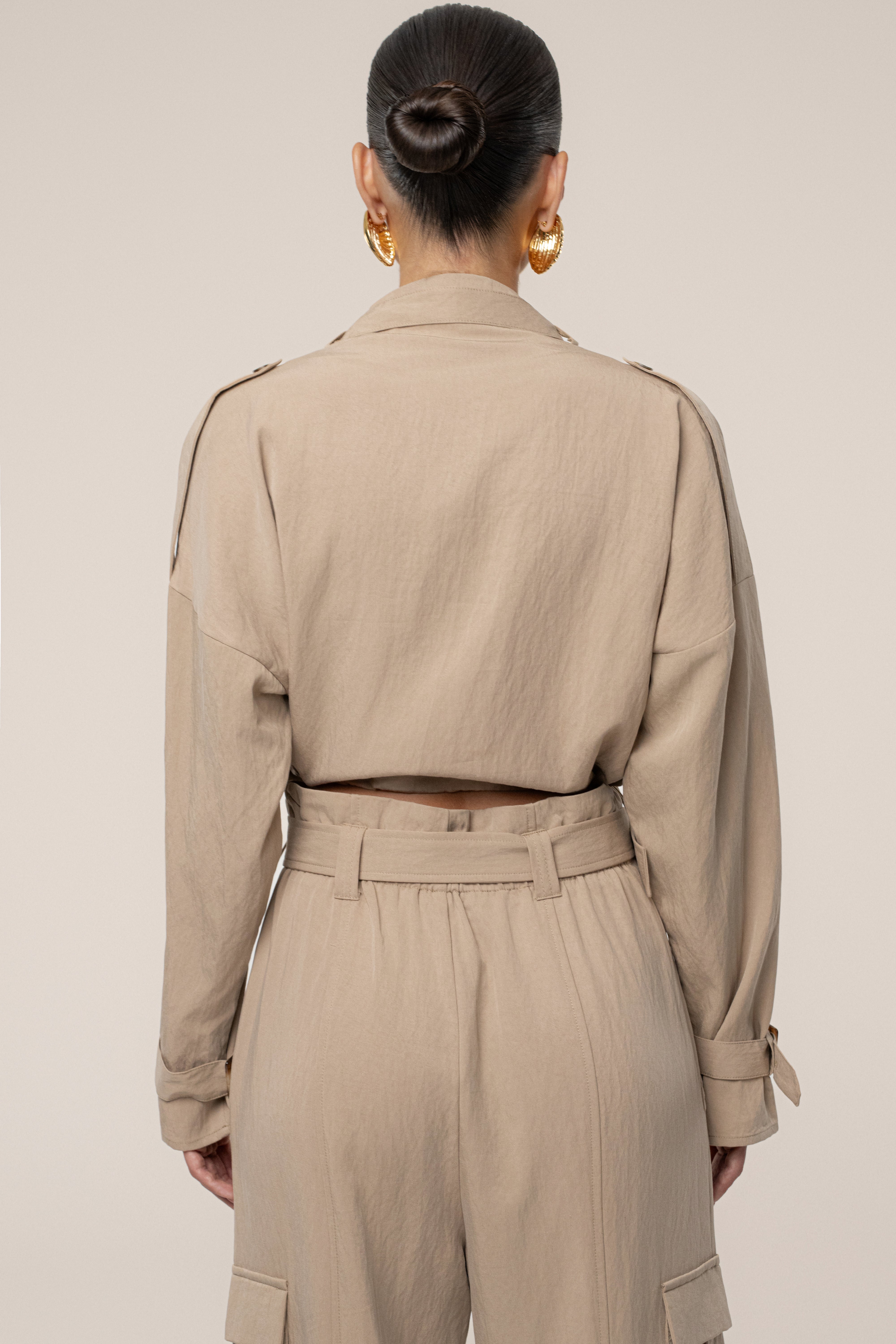 Beige Wanderlust Crop Top
