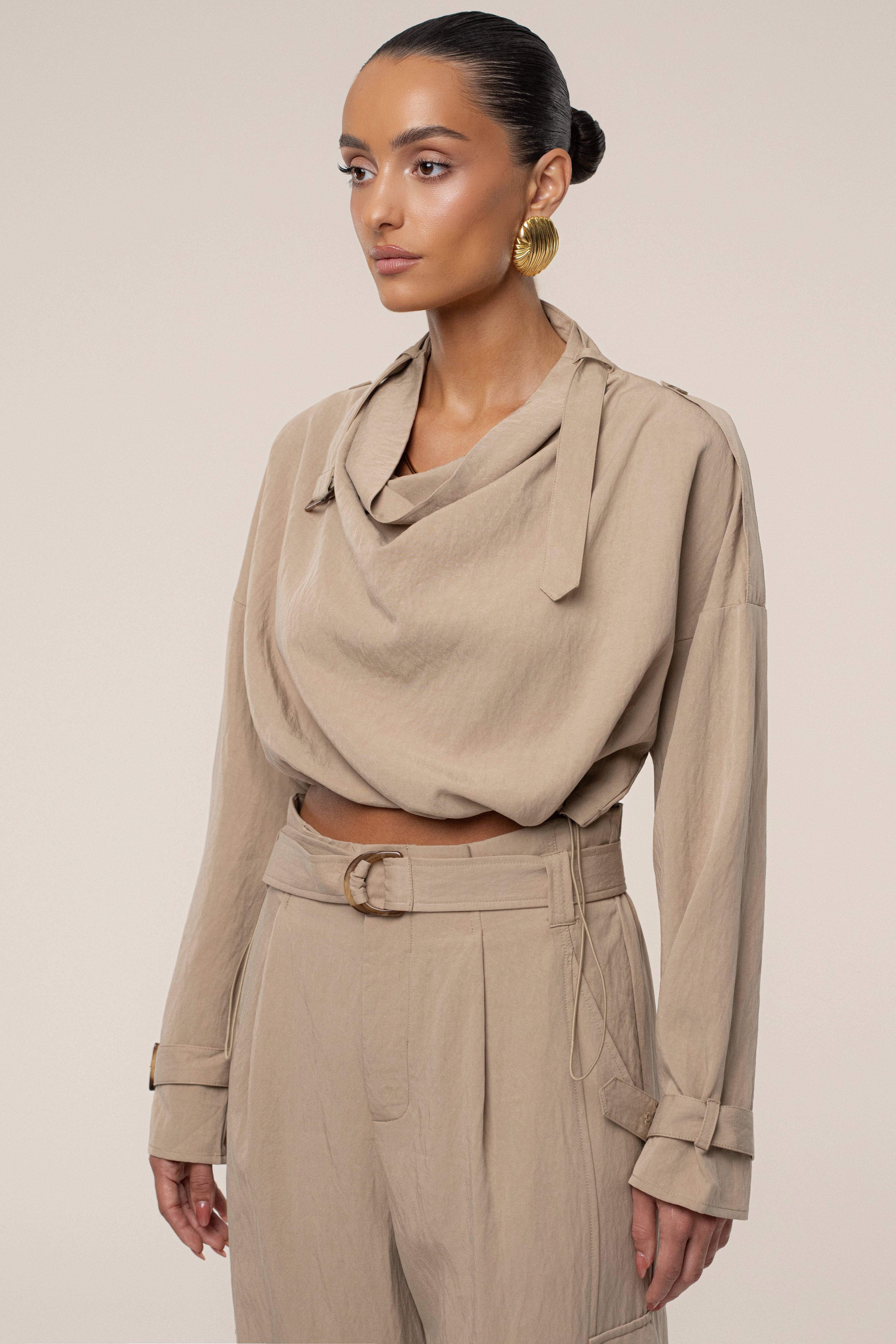 Beige Wanderlust Crop Top - JLUXLABEL