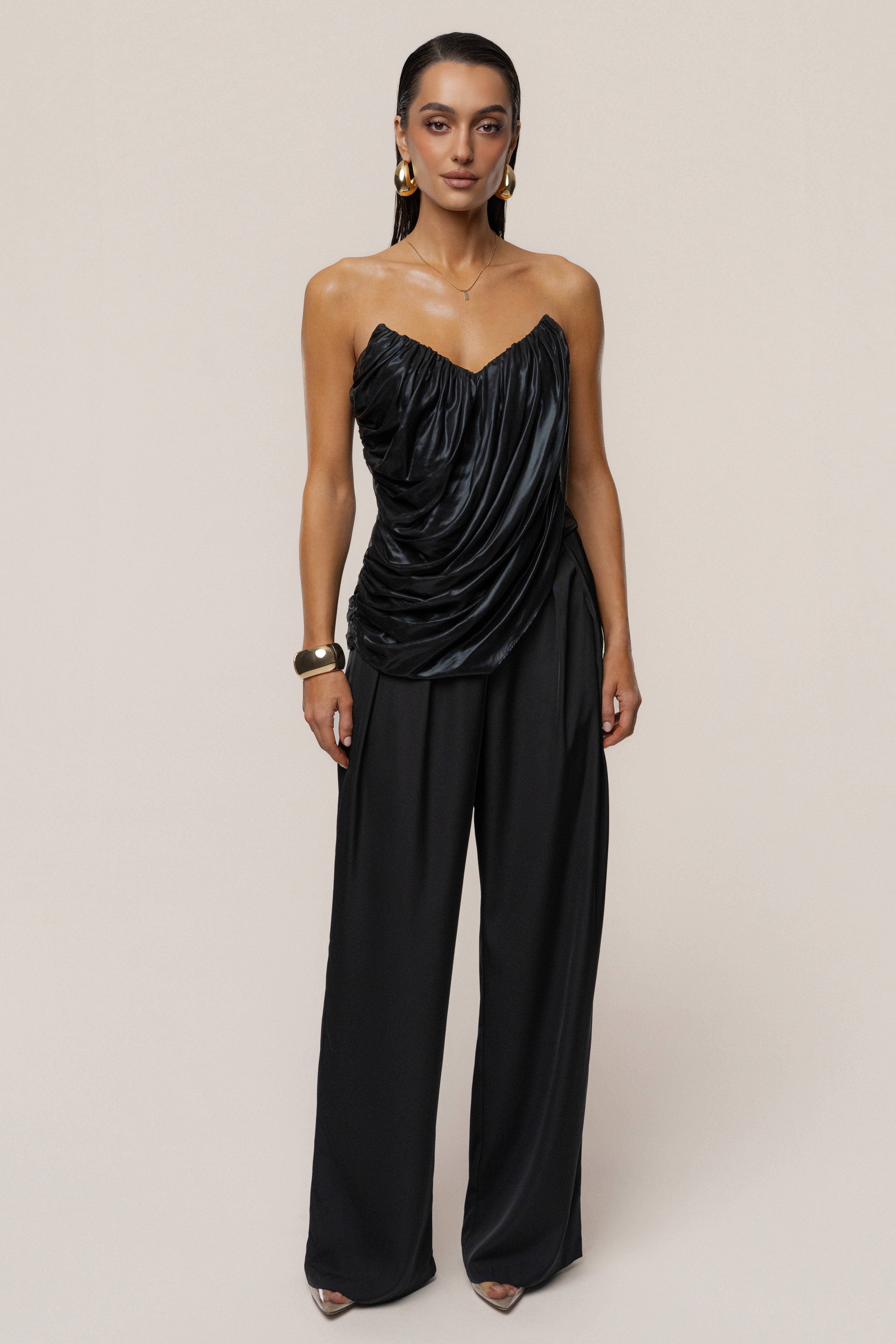 Black Soirée Metallic Top