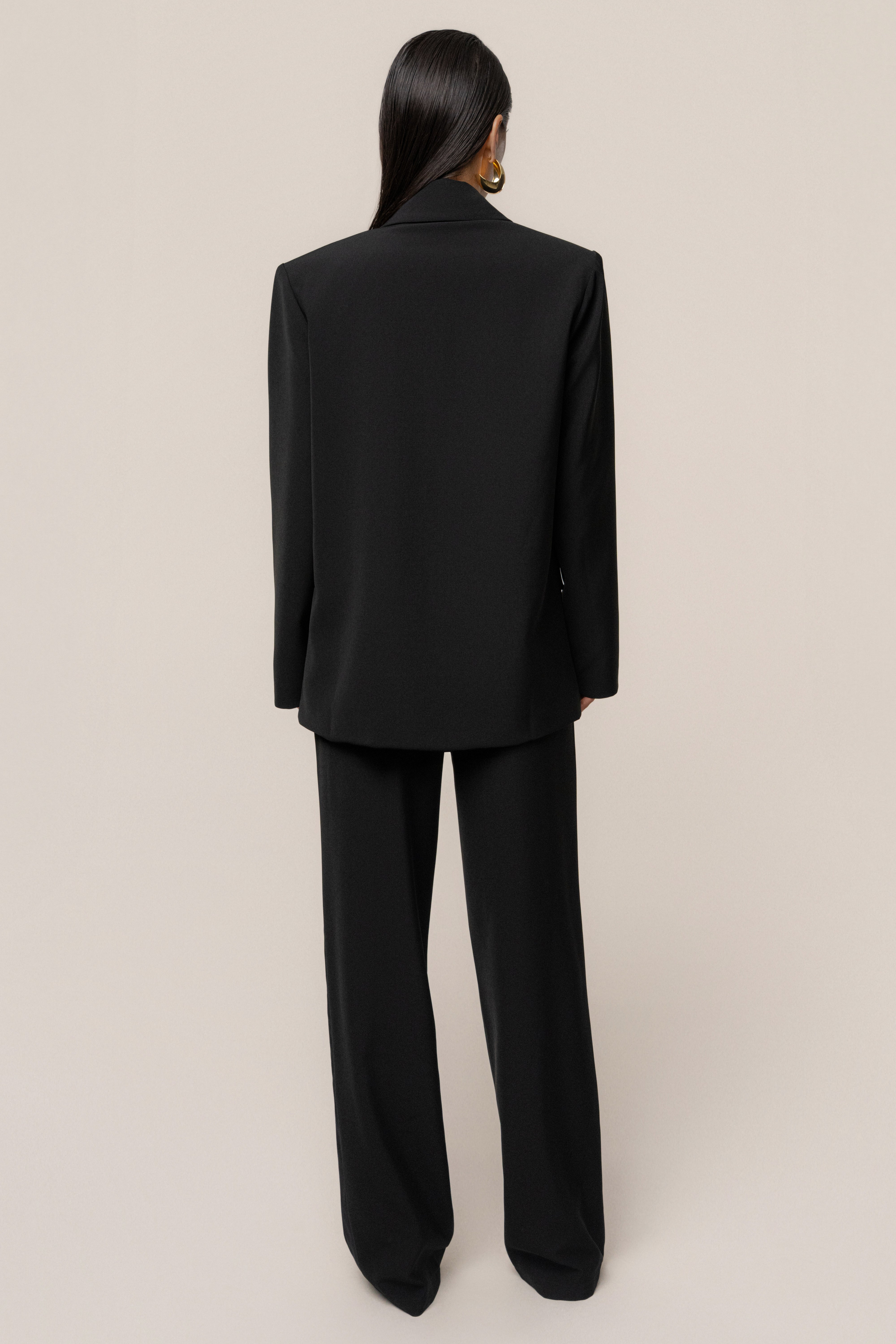 PRE-ORDER Black Suite Life Woven Blazer