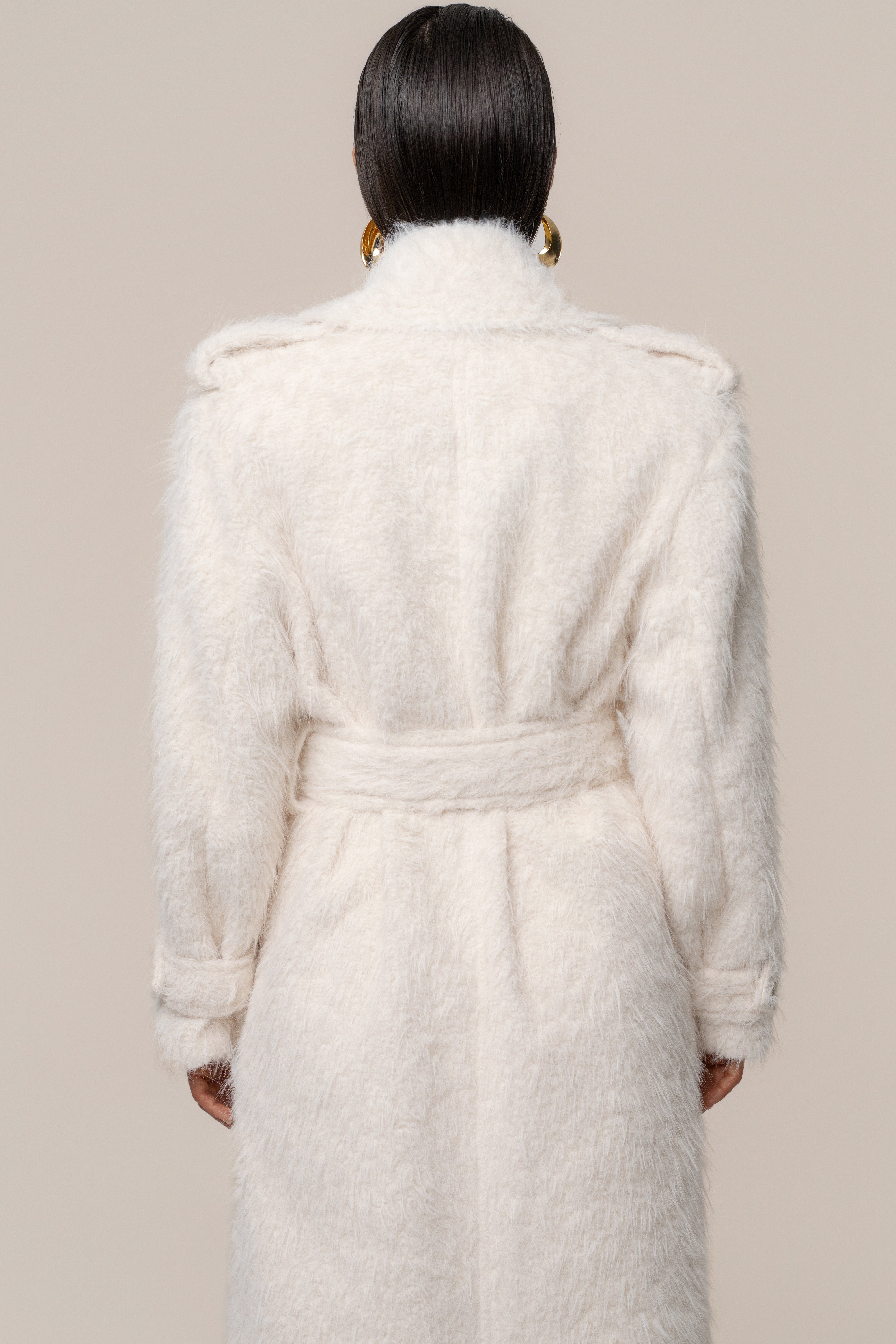 Ivory Warm Layers Oversize Coat