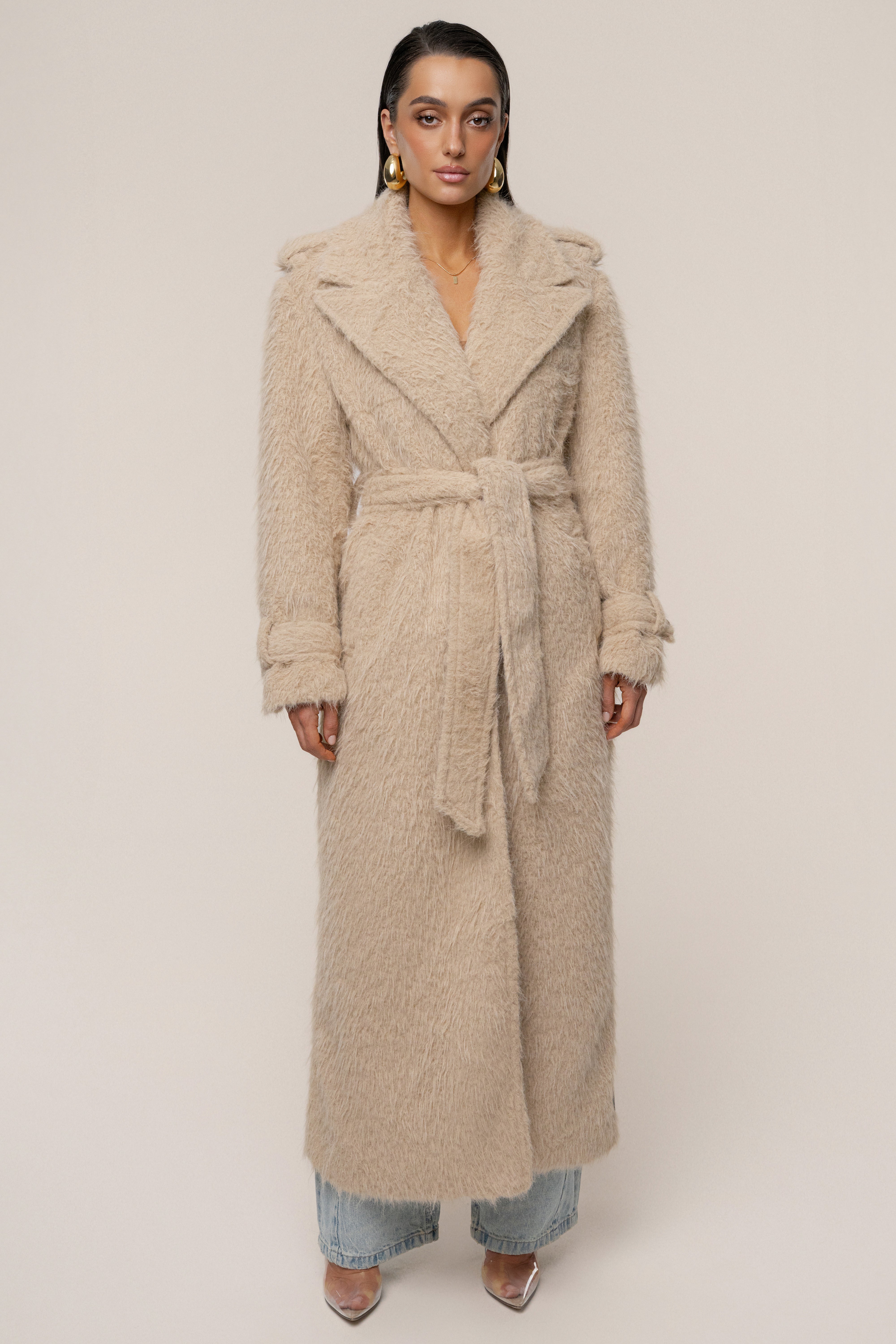 Beige Warm Layers Oversize Coat