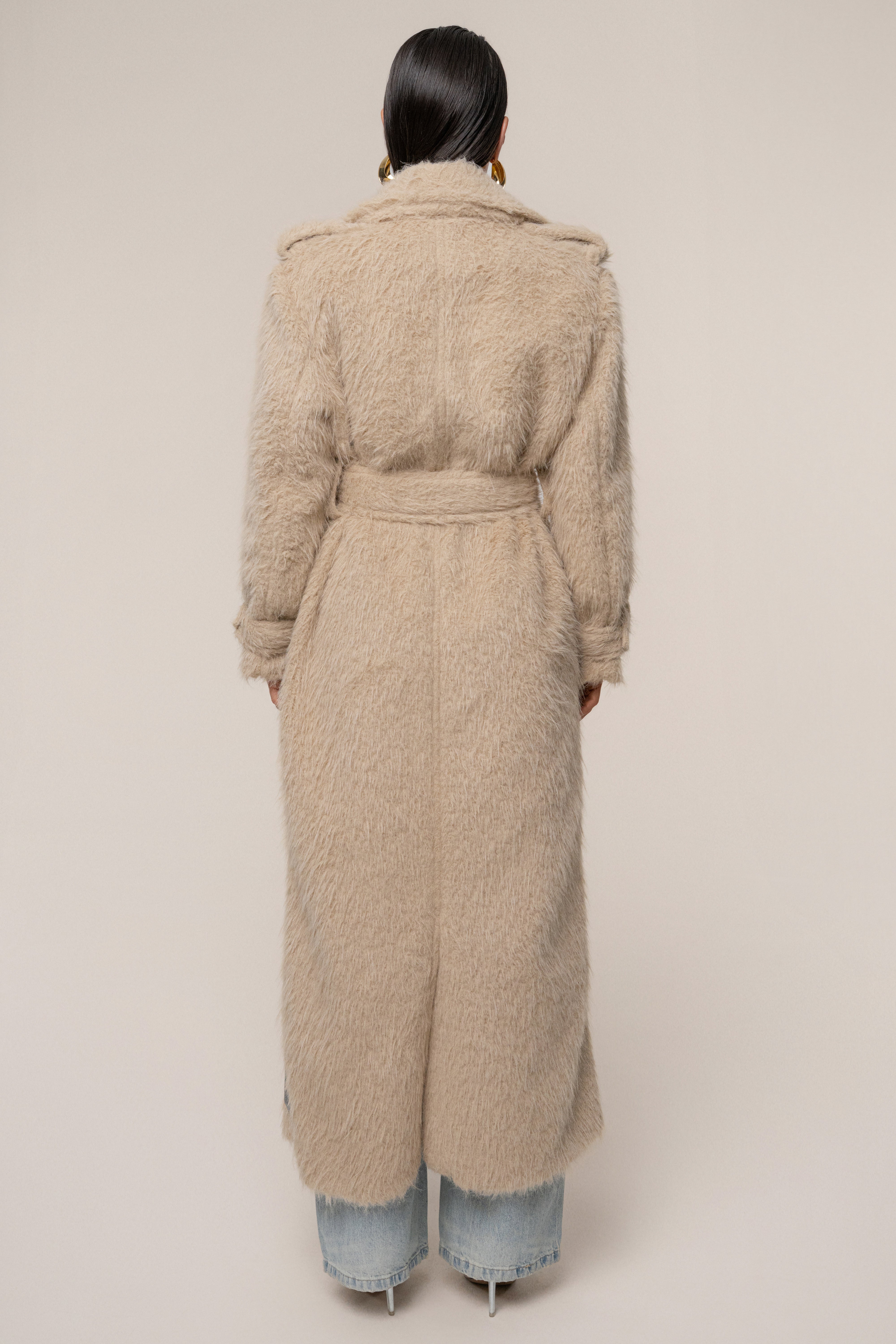 Beige Warm Layers Oversize Coat