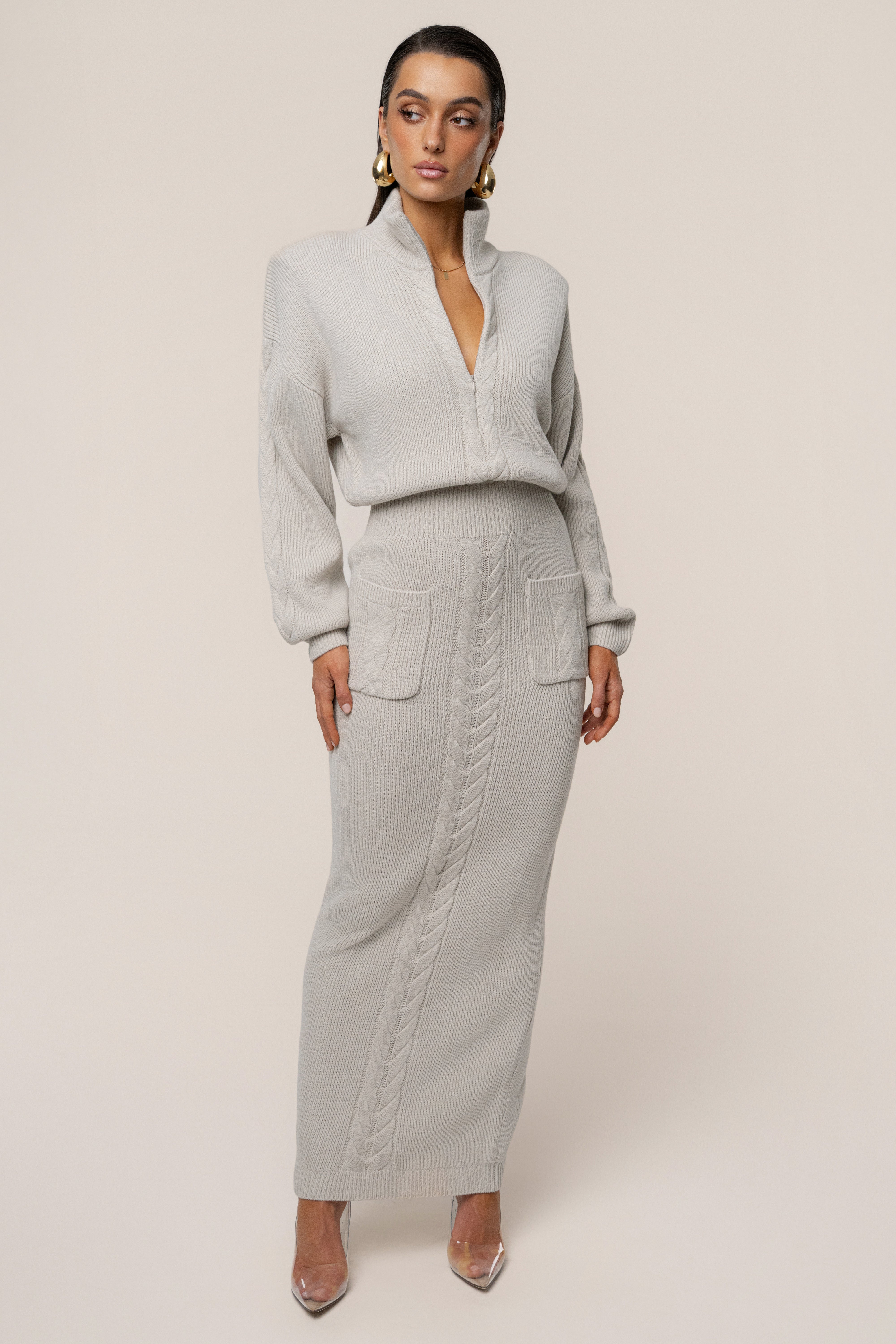 Stone Cozy Intentions Ribbed Dress