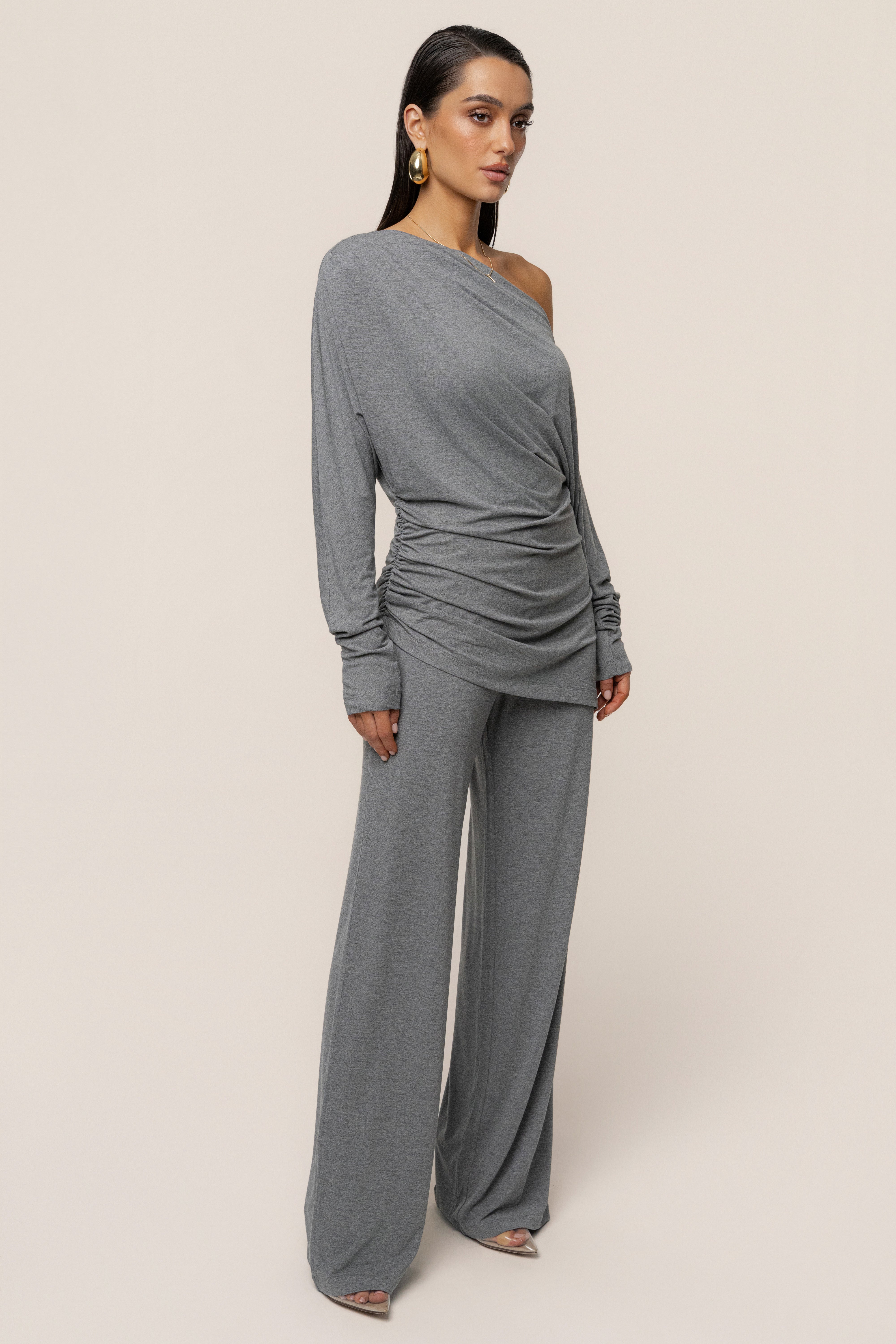 Charcoal Winter Soirée Pant Set