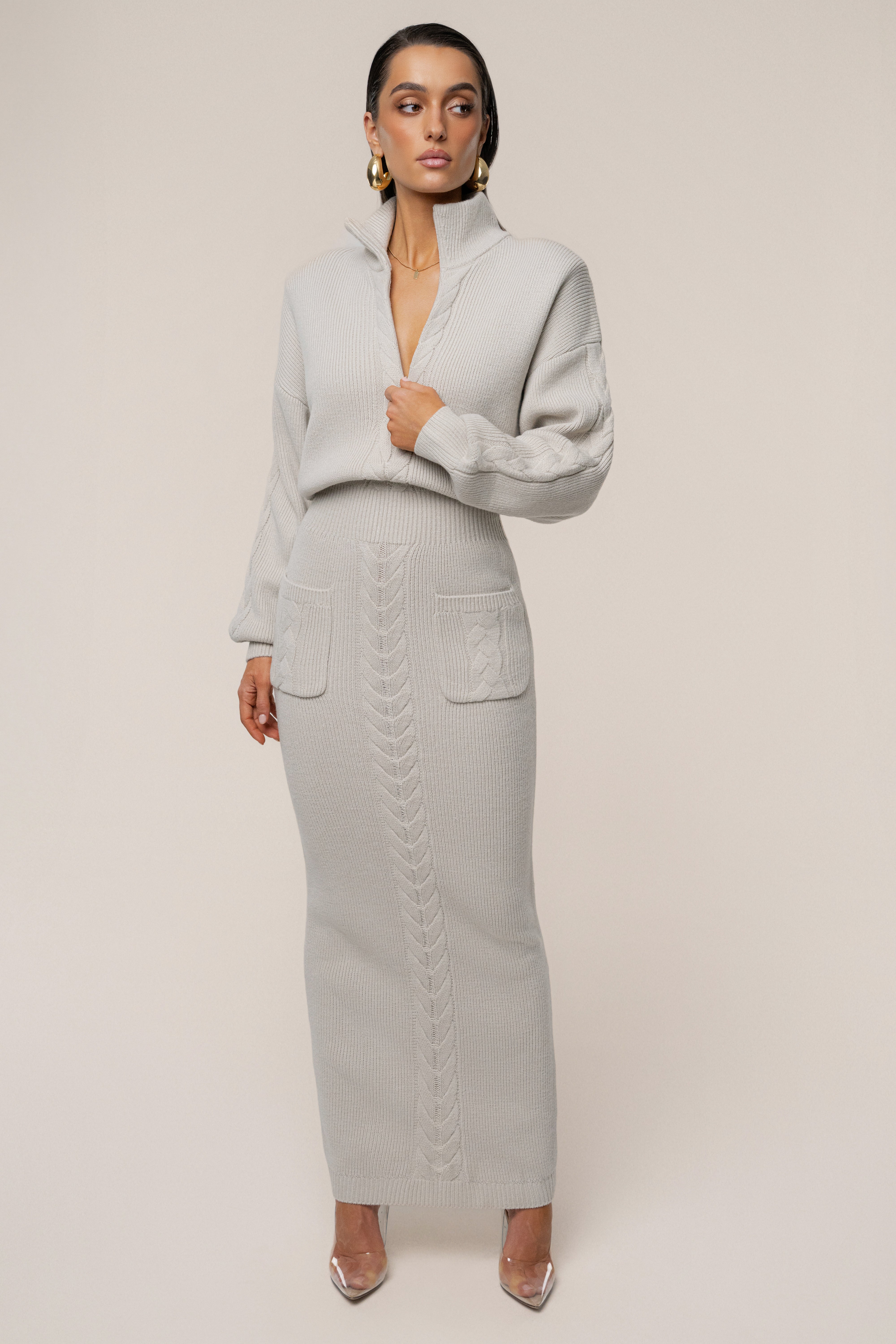 Stone Cozy Intentions Ribbed Dress