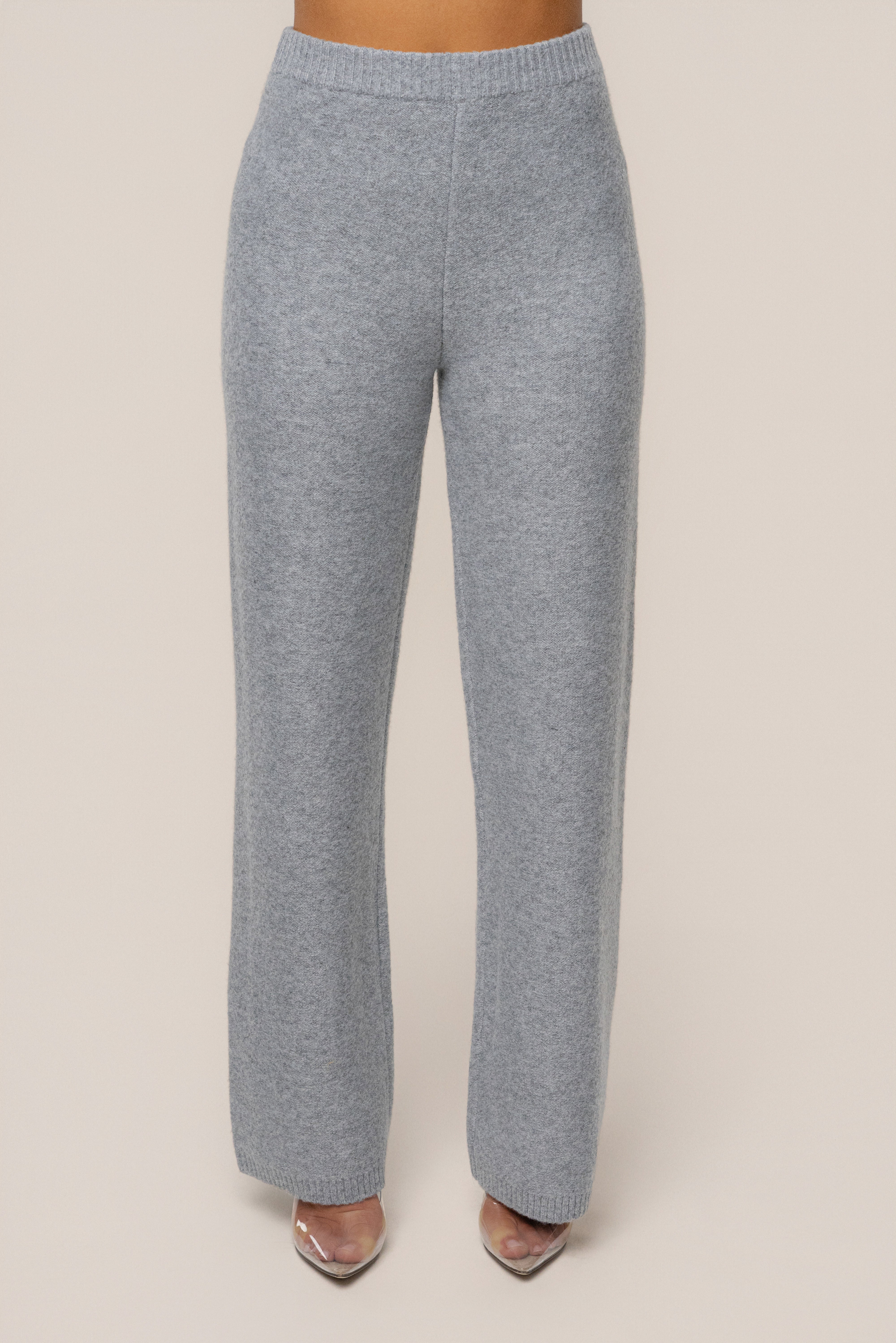 Grey Emelie Knit Pant Set