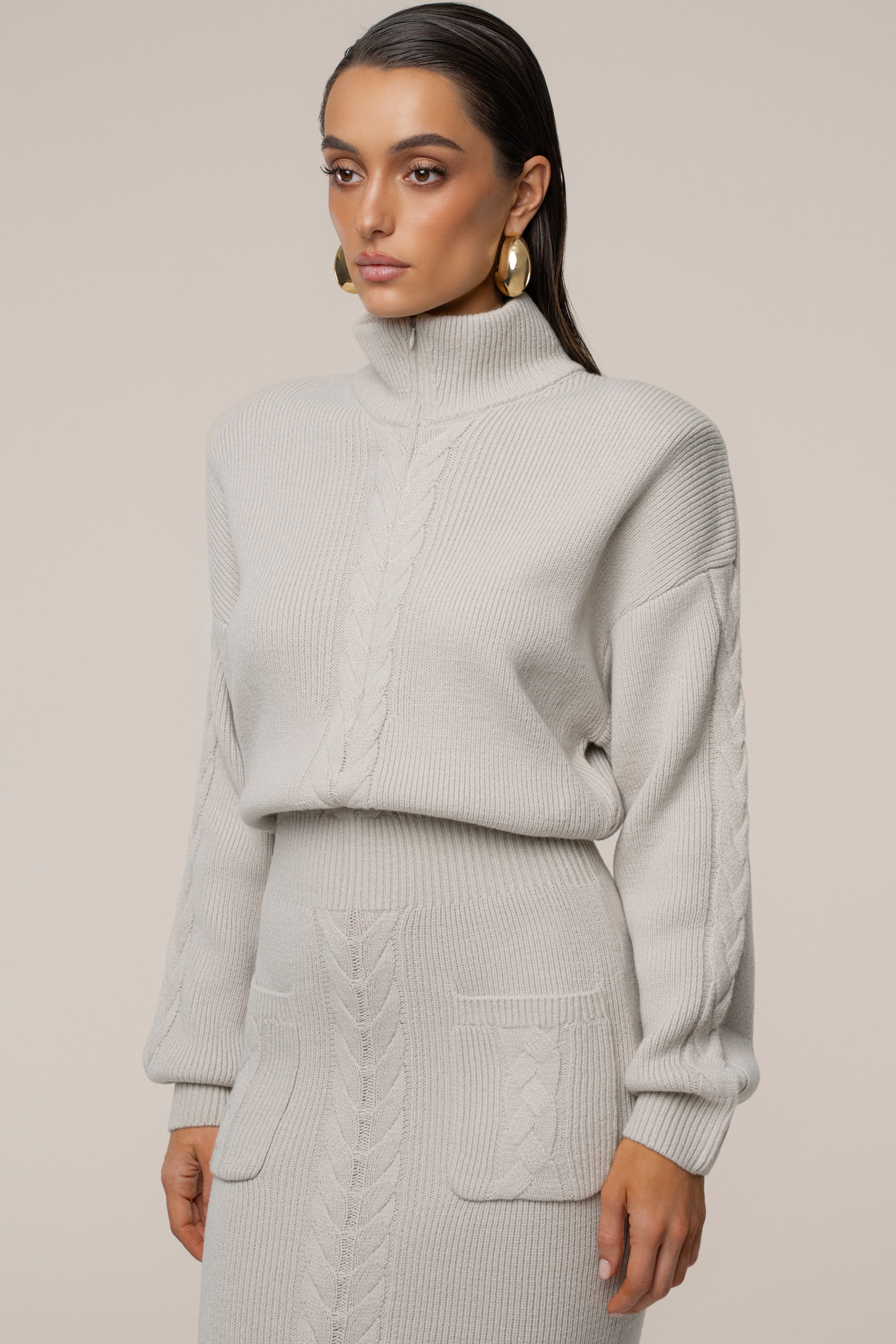 Stone Cozy Intentions Ribbed Dress