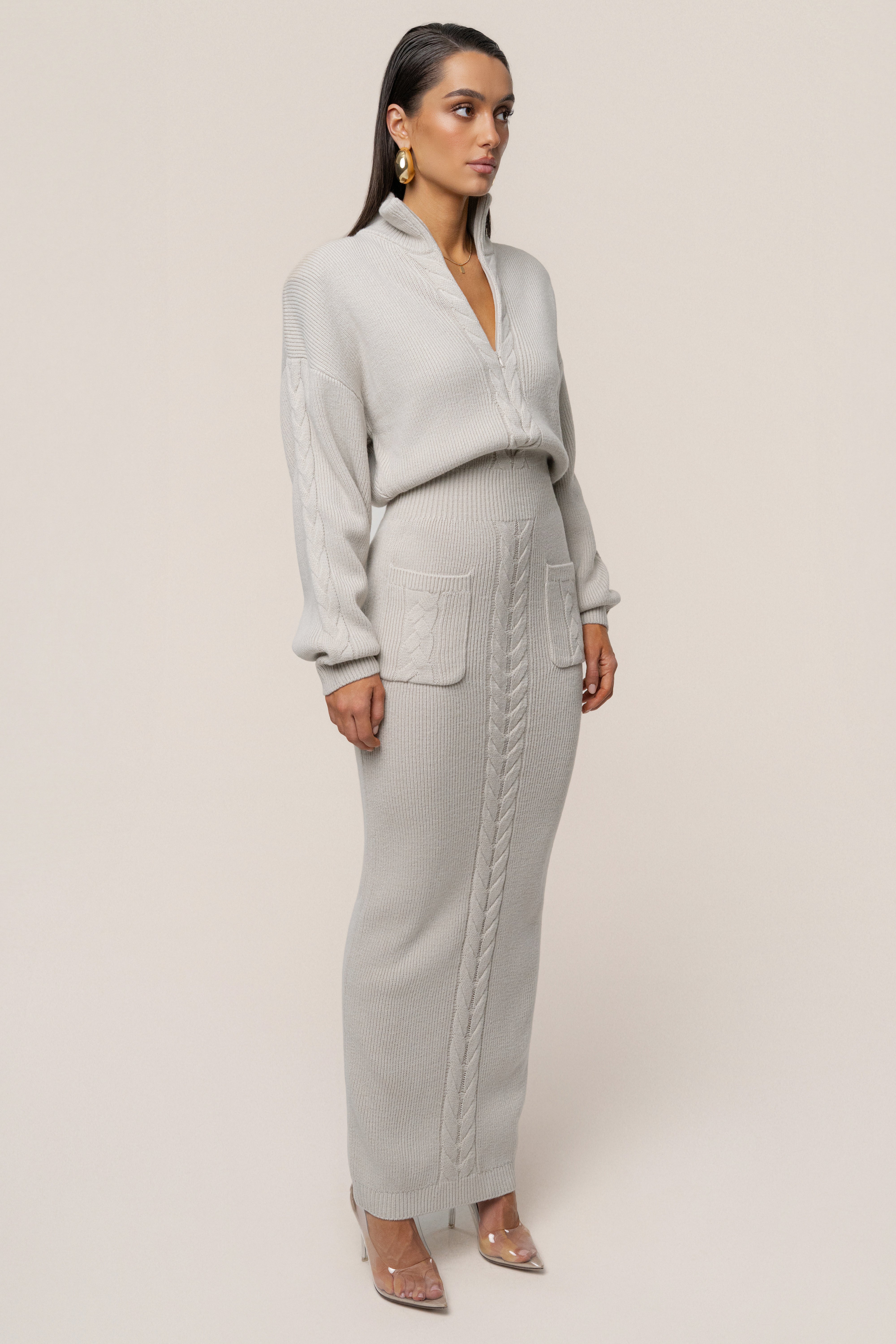 Stone Cozy Intentions Ribbed Dress