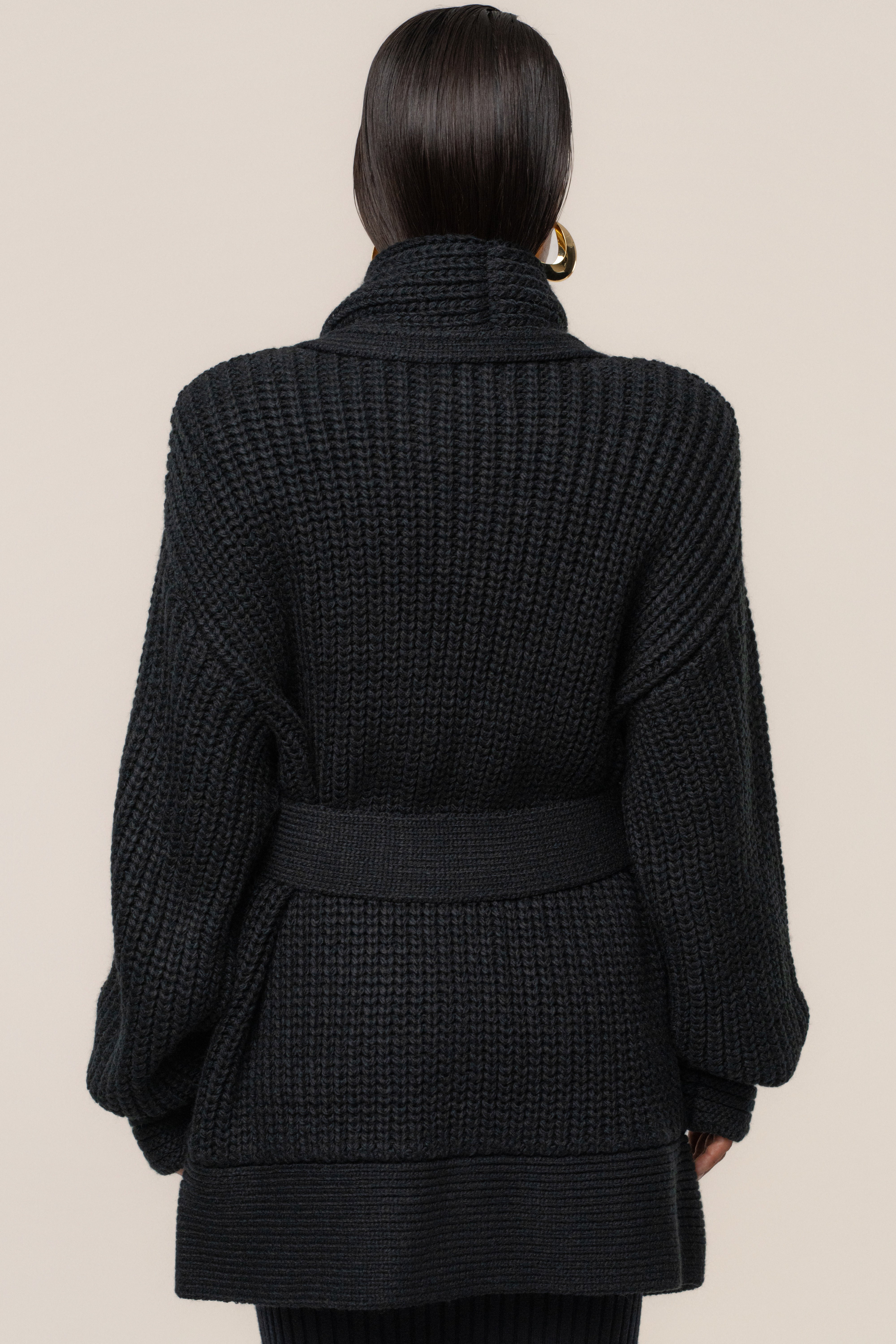 Black Hazel Knit Cardigan