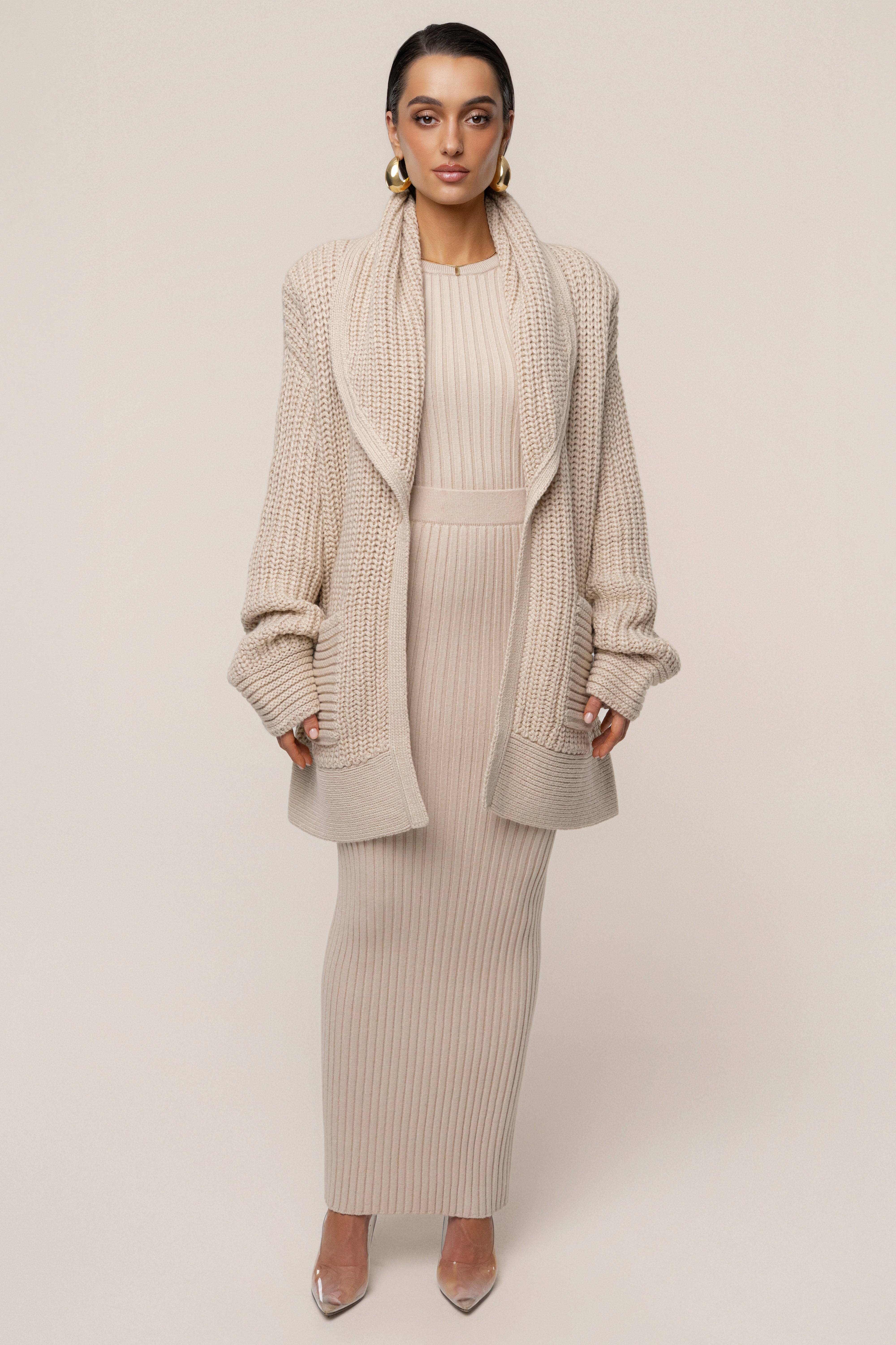 Stone Soft Reset Ribbed Skirt