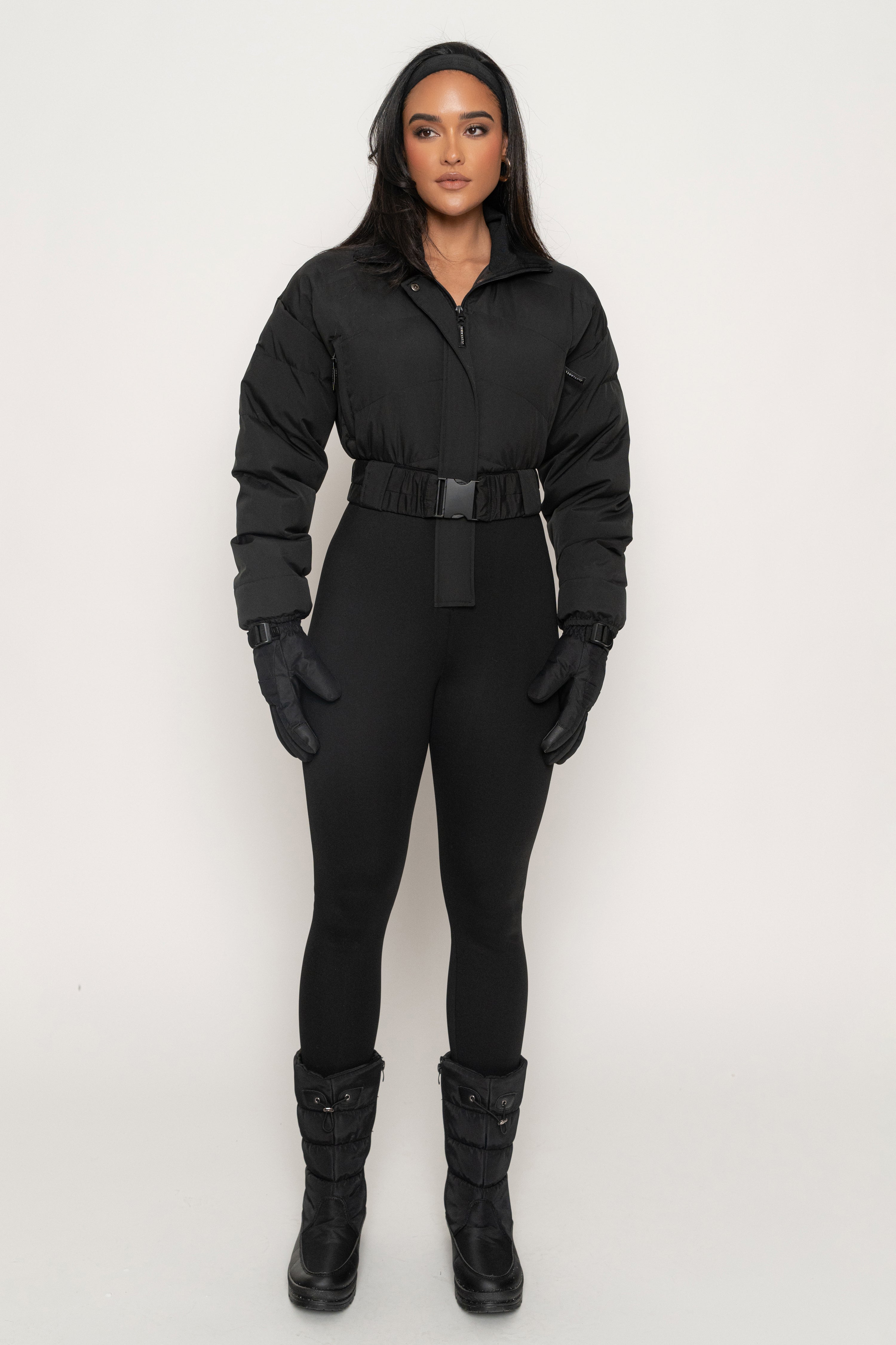 Black In Motion Nylon Jumpsuit - JLUXLABEL