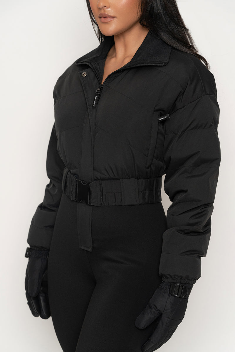 Black In Motion Nylon Jumpsuit