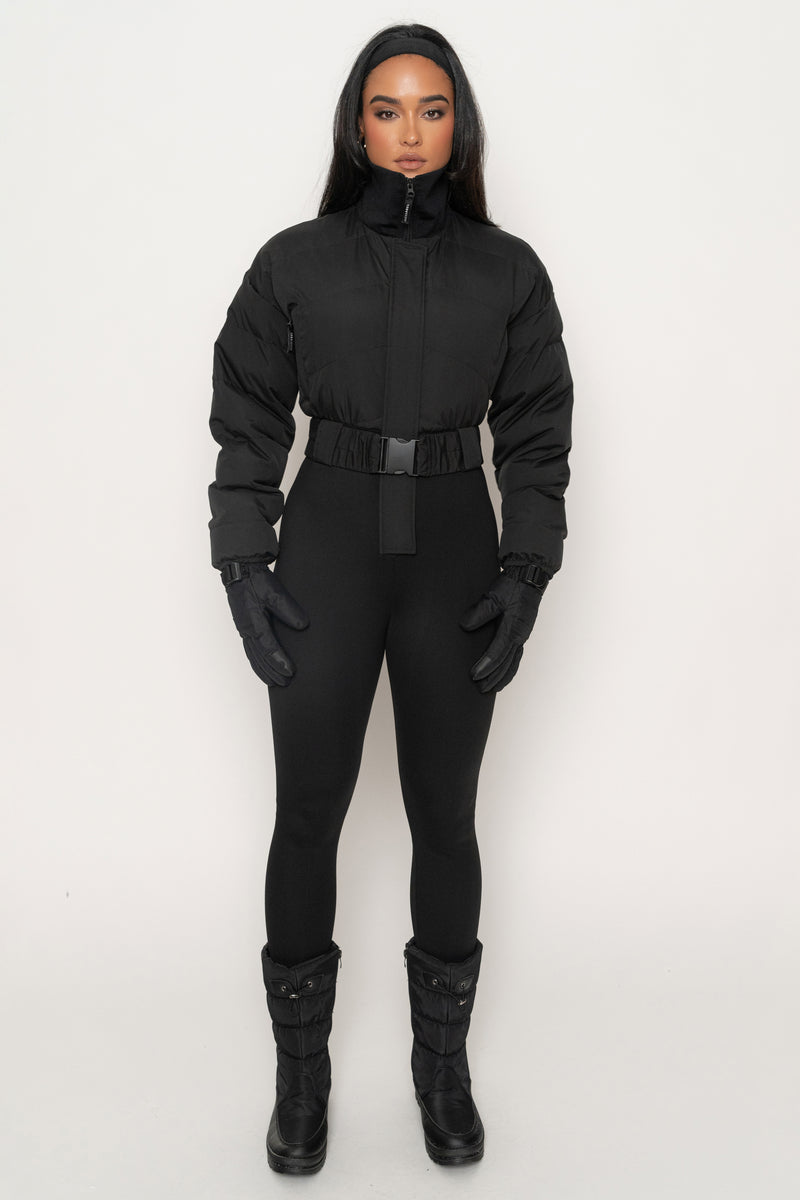 Black In Motion Nylon Jumpsuit