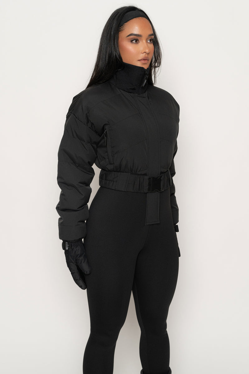 Black In Motion Nylon Jumpsuit