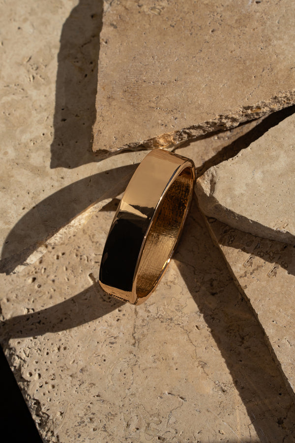 Gold Danya Hinge Bracelet - JLUXLABEL