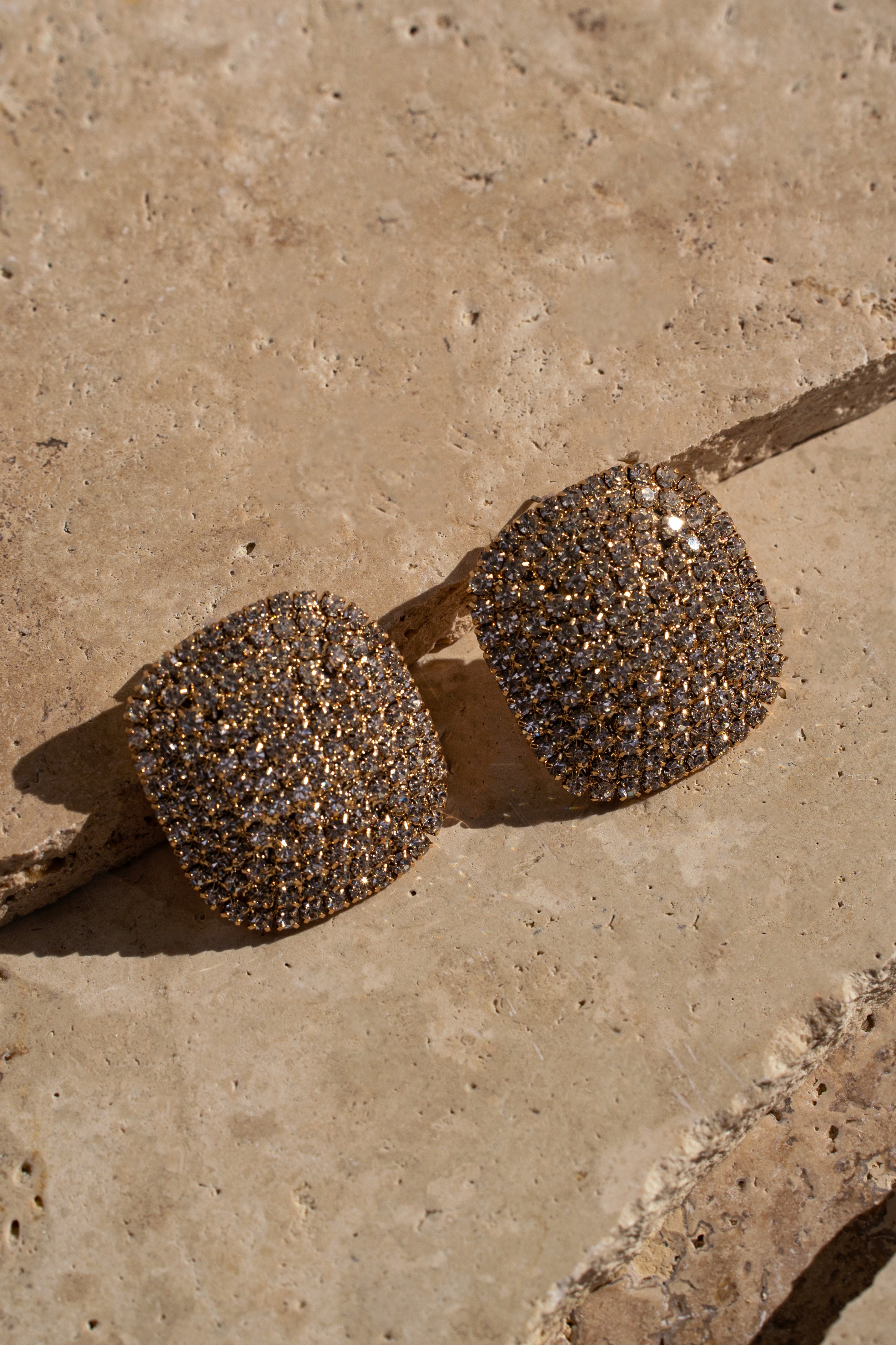 Gold Dazzler Crystal Paved Earrings - JLUXLABEL