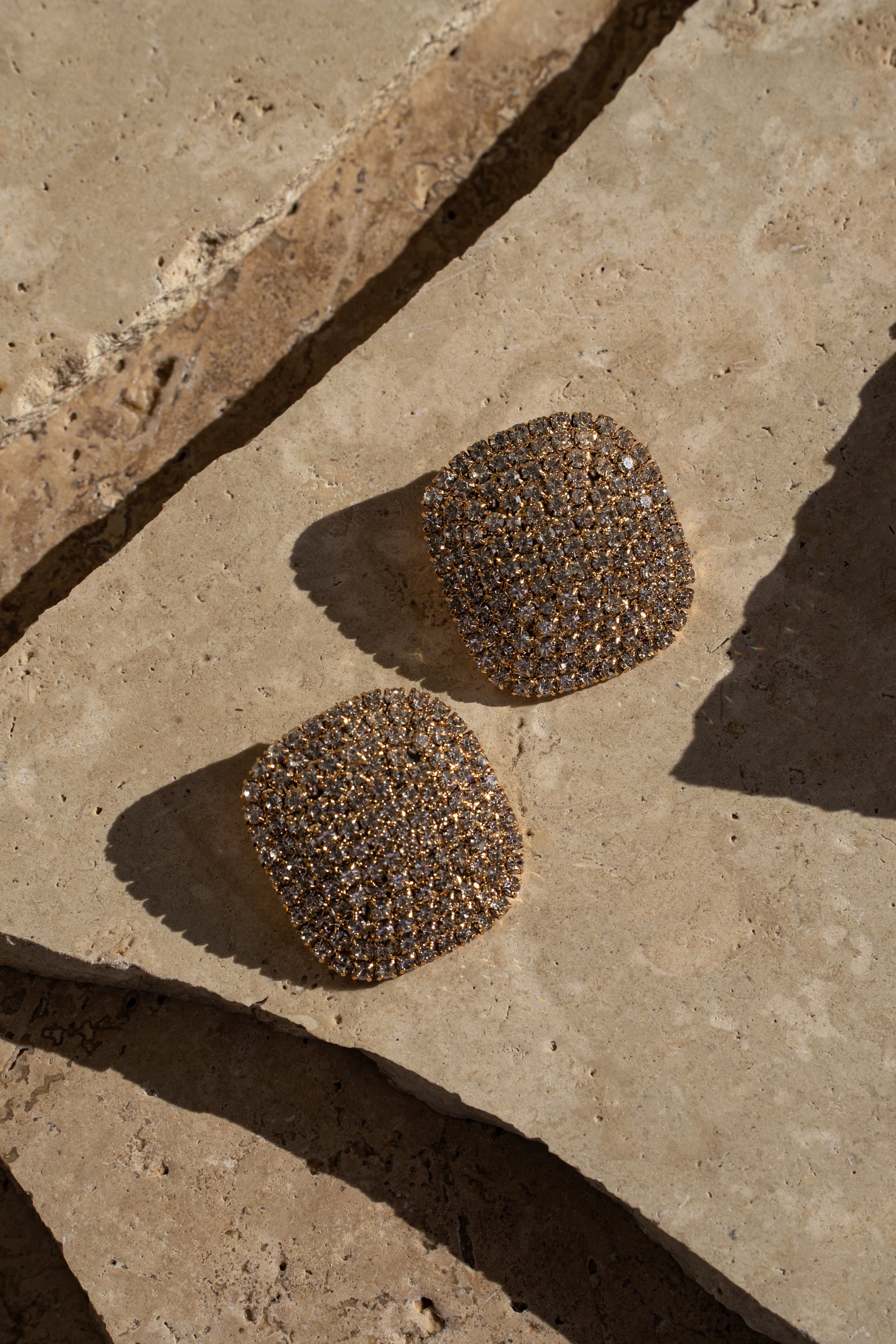 Gold Dazzler Crystal Paved Earrings - JLUXLABEL