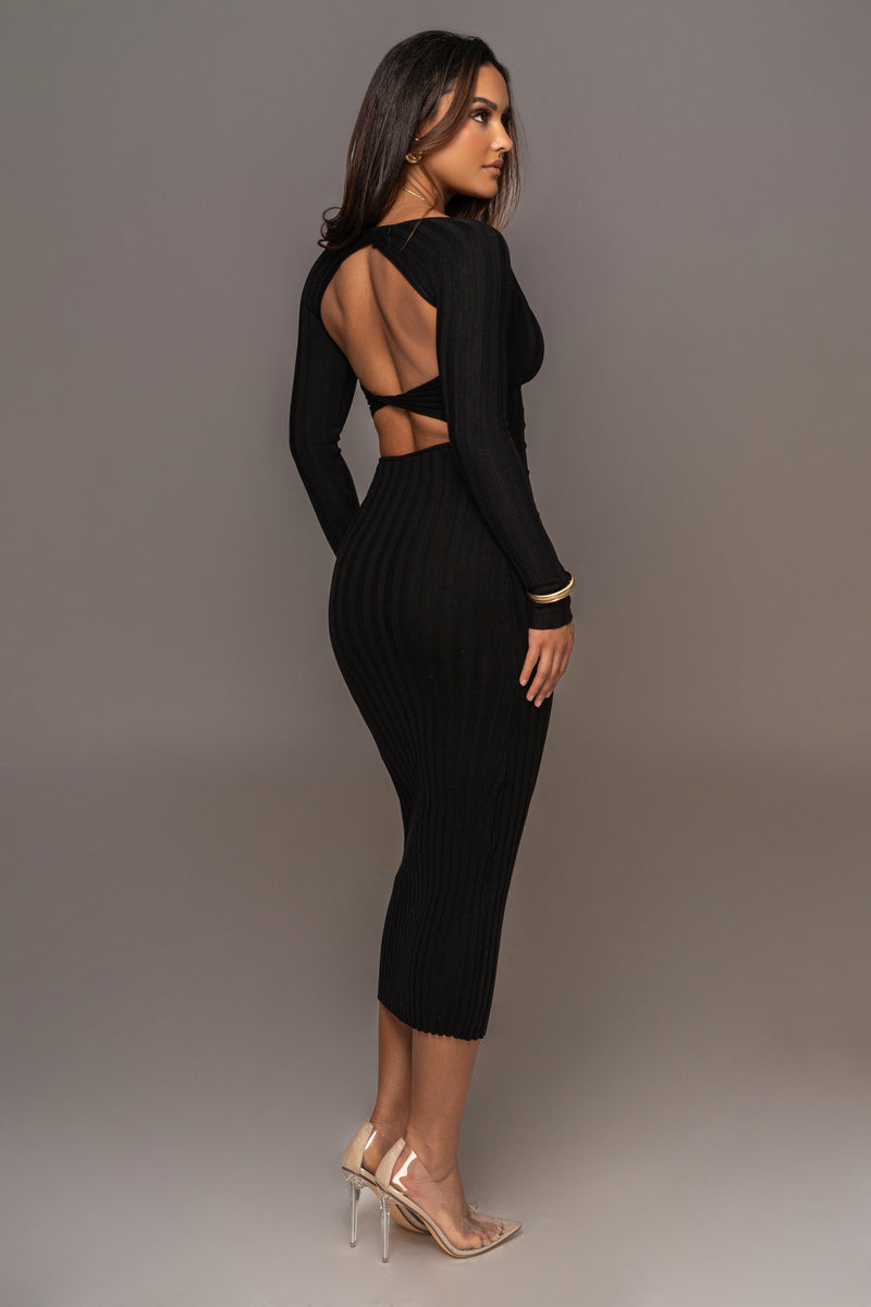 Aubrey Ruched Mini Dress - Black - More Sizes