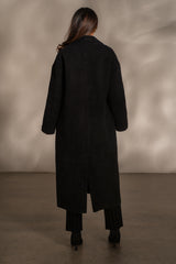Black Dion Oversized Coat - JLUXLABEL
