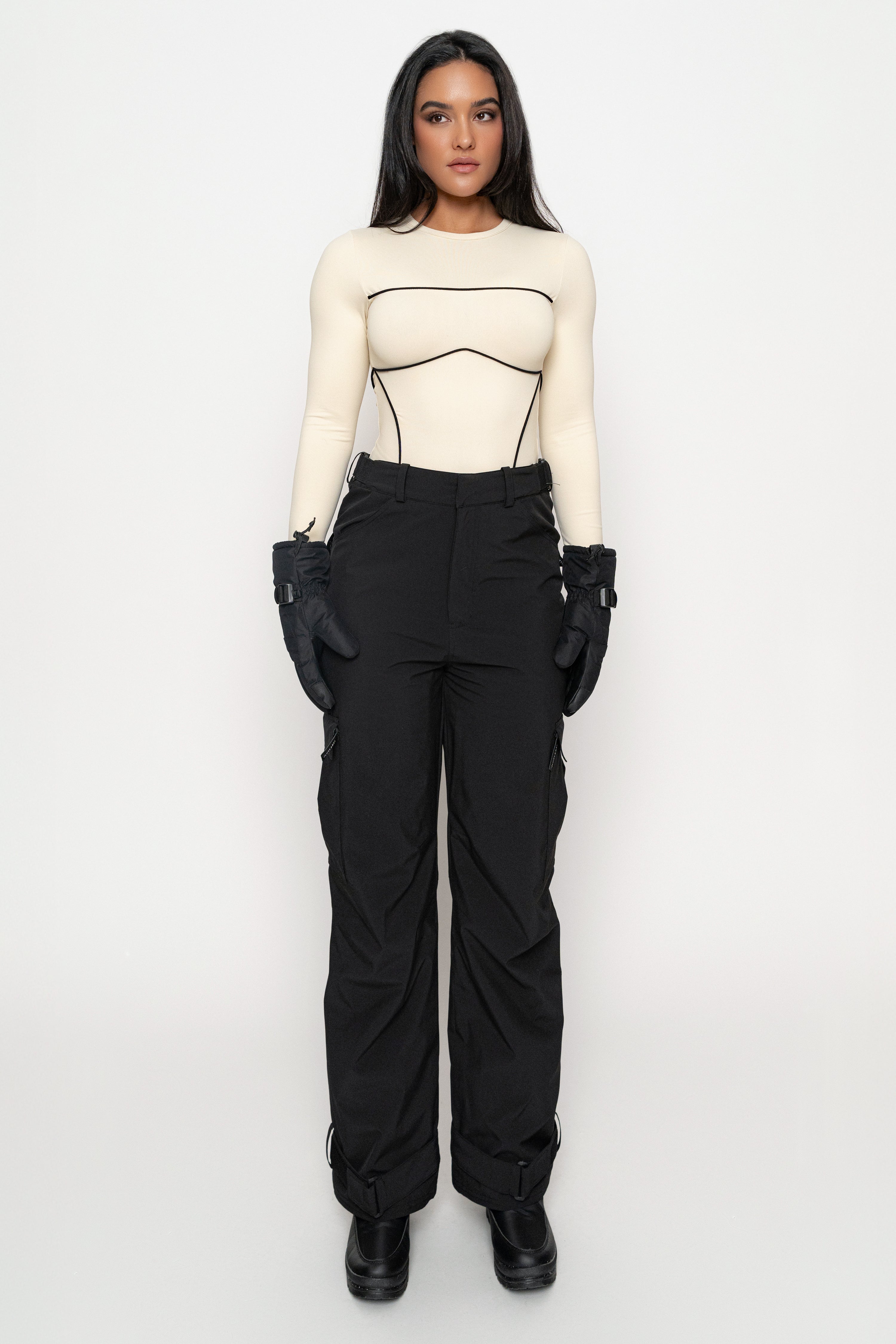 Black Snowfall Ski Pants - JLUXLABEL